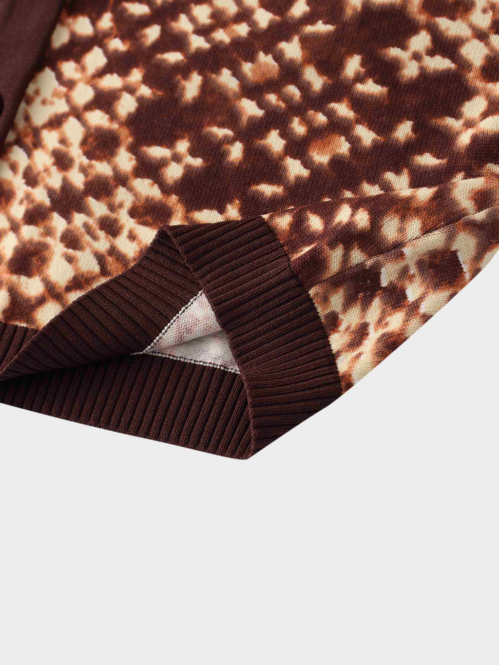 Buttoned Cardigan-Brown Speckled