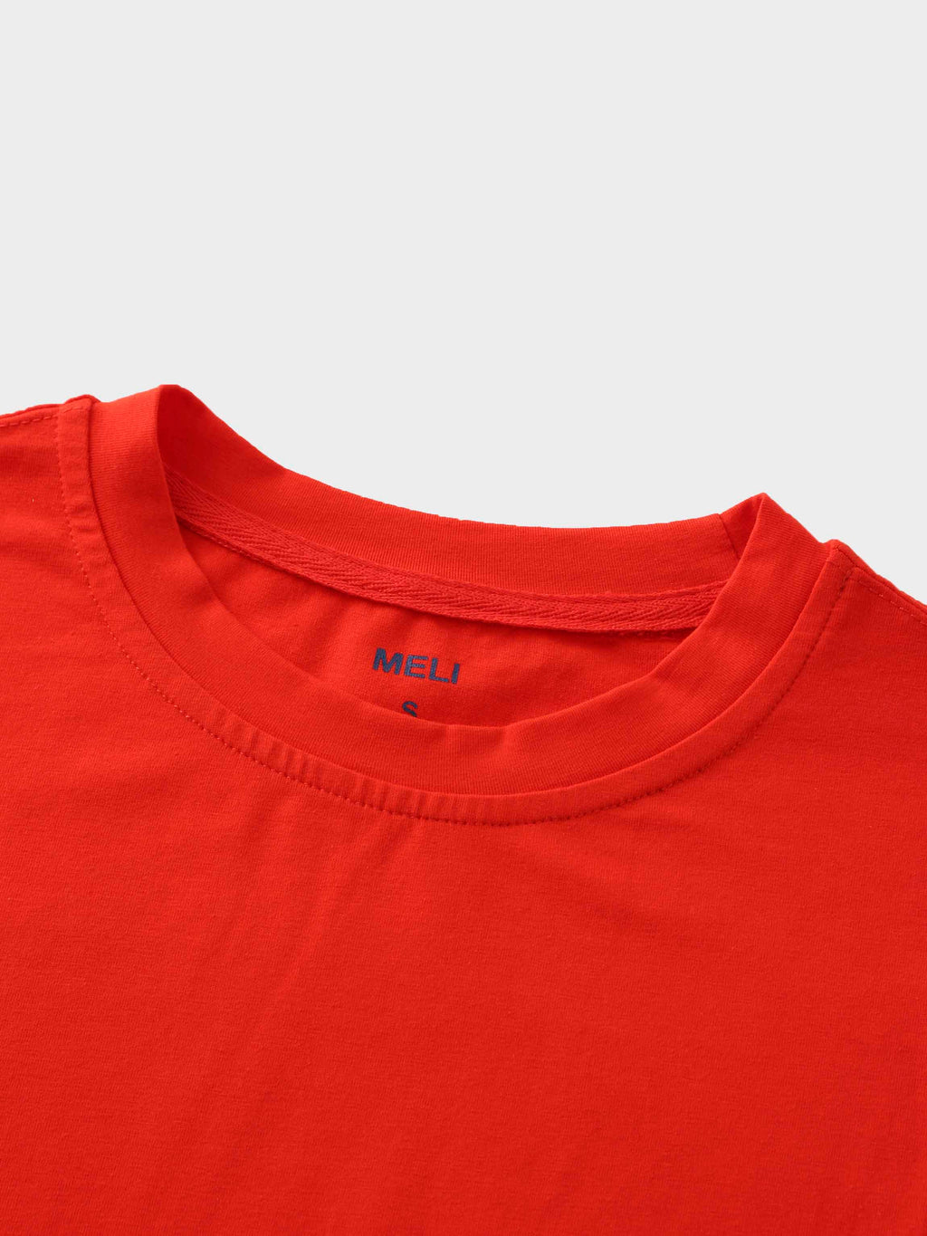 Oversized Rounded Hem T-Shirt-Orange