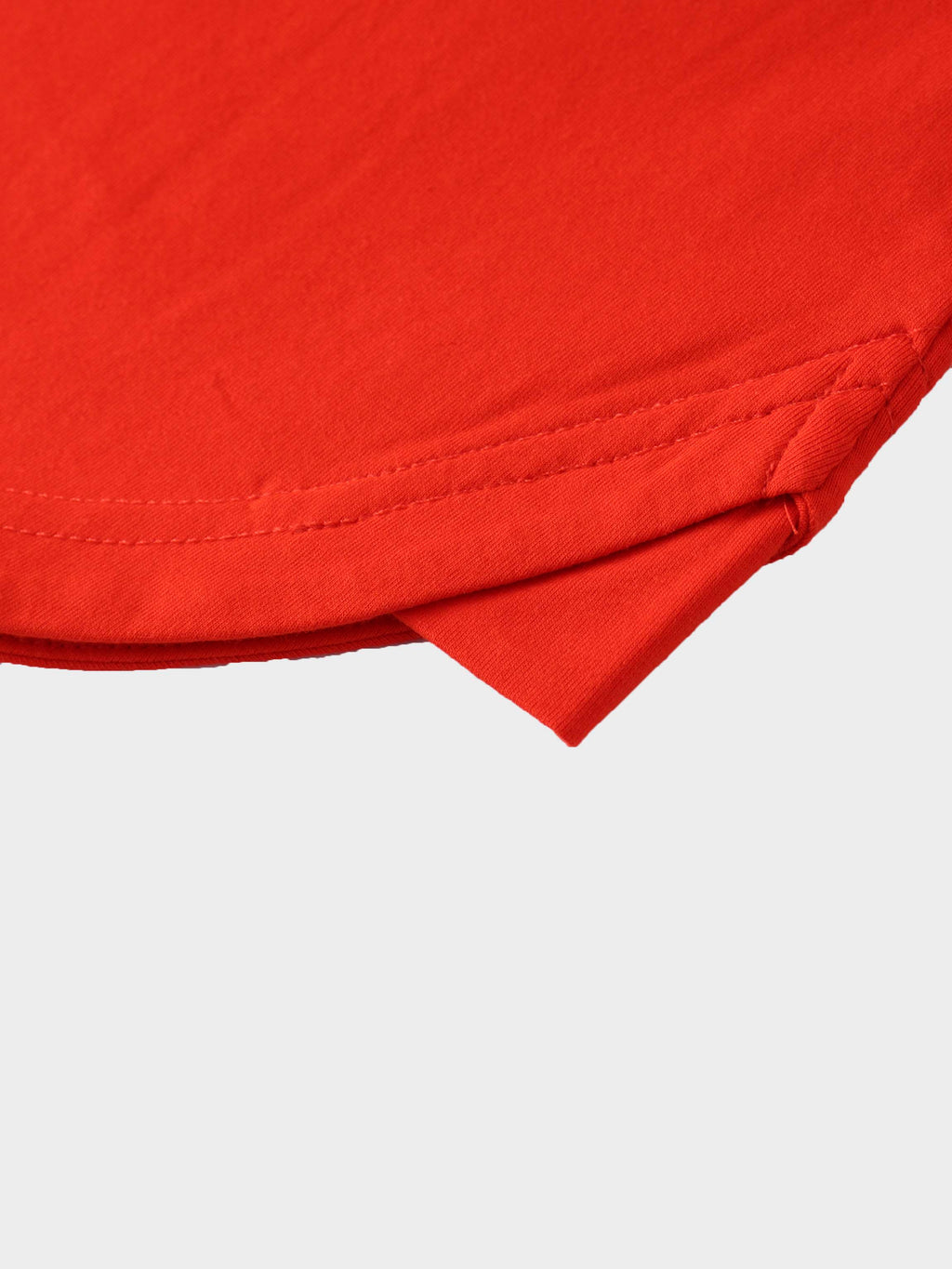 Oversized Rounded Hem T-Shirt-Orange