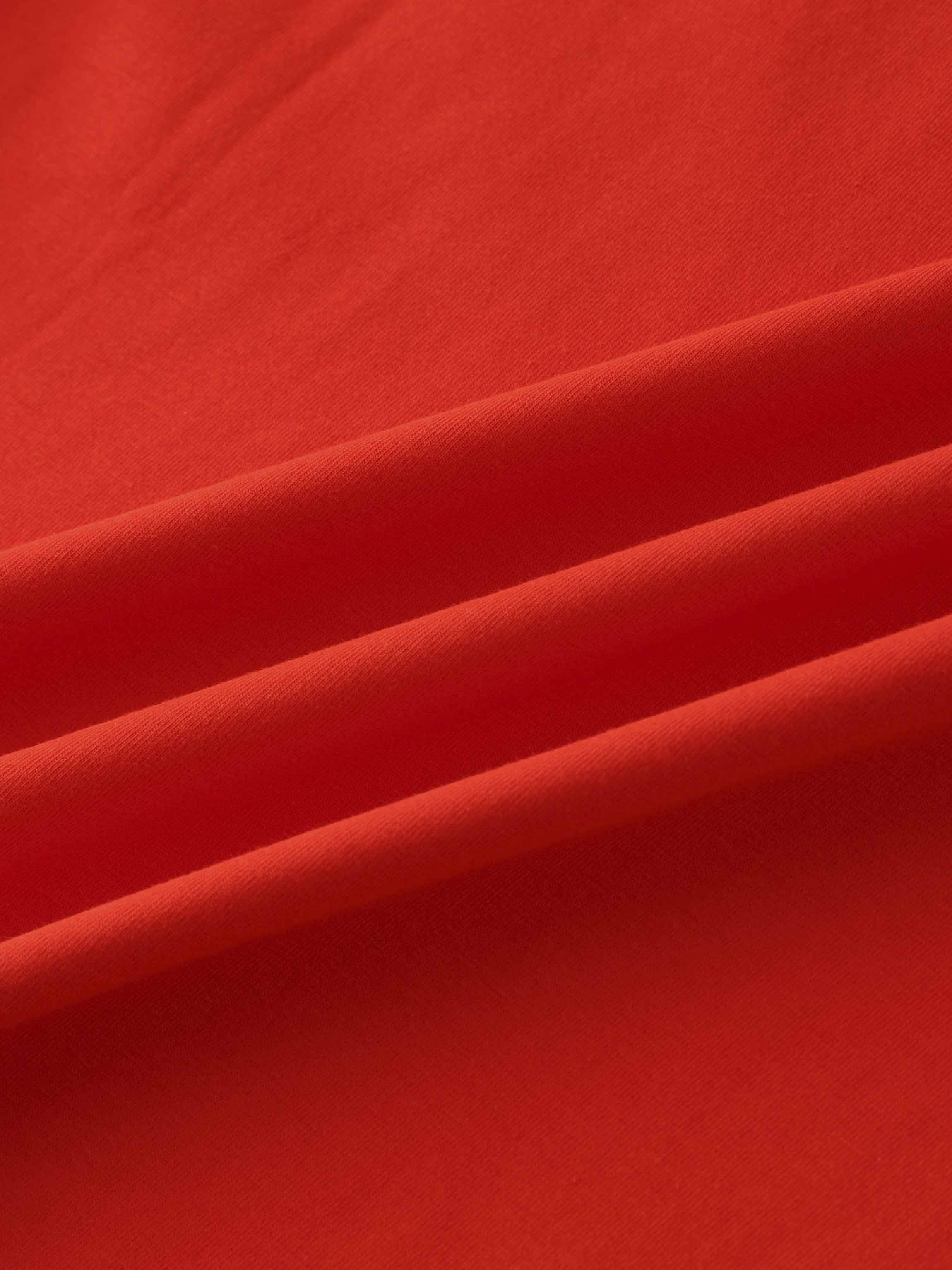 Oversized Rounded Hem T-Shirt-Orange