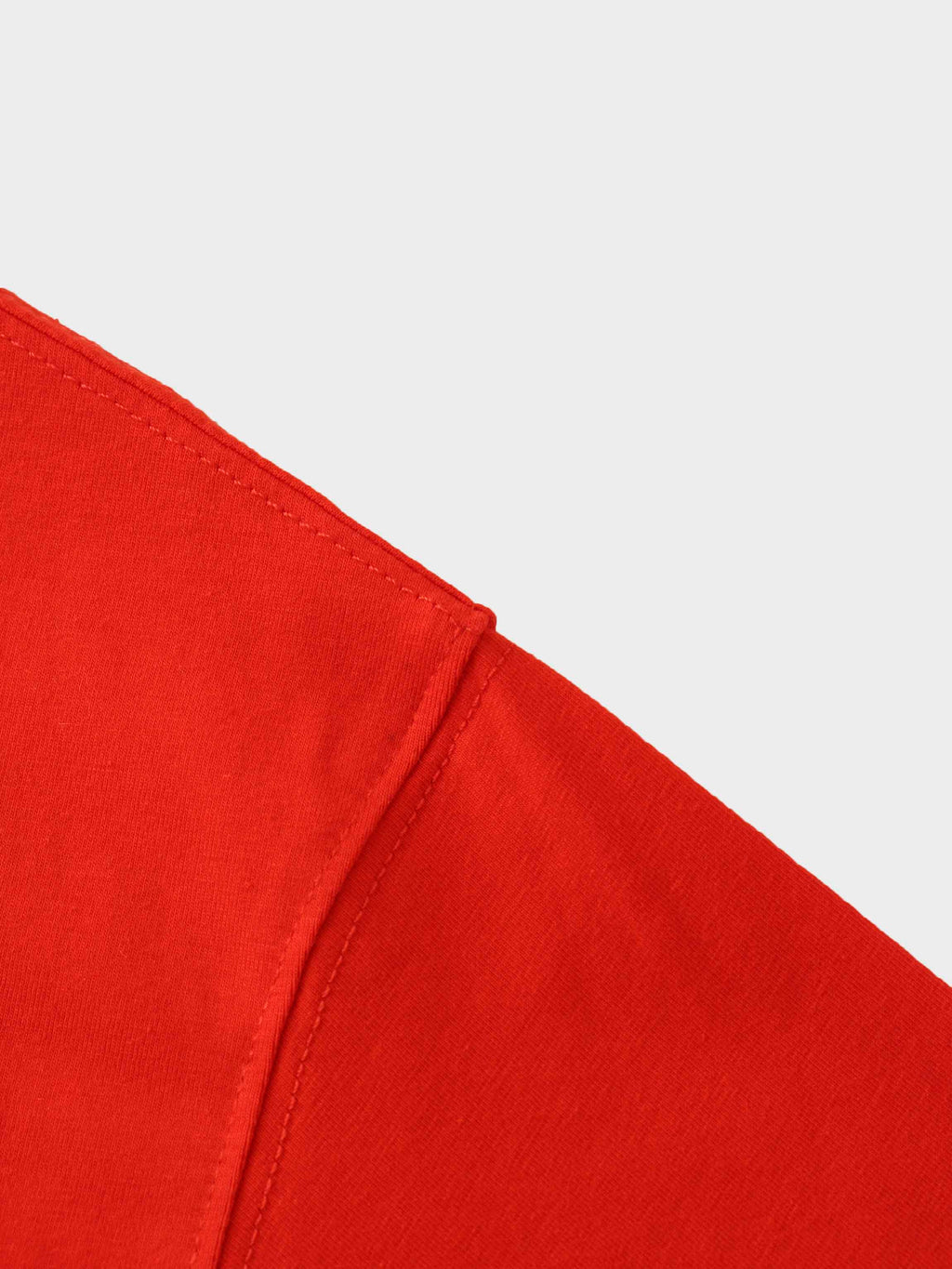 Oversized Rounded Hem T-Shirt-Orange