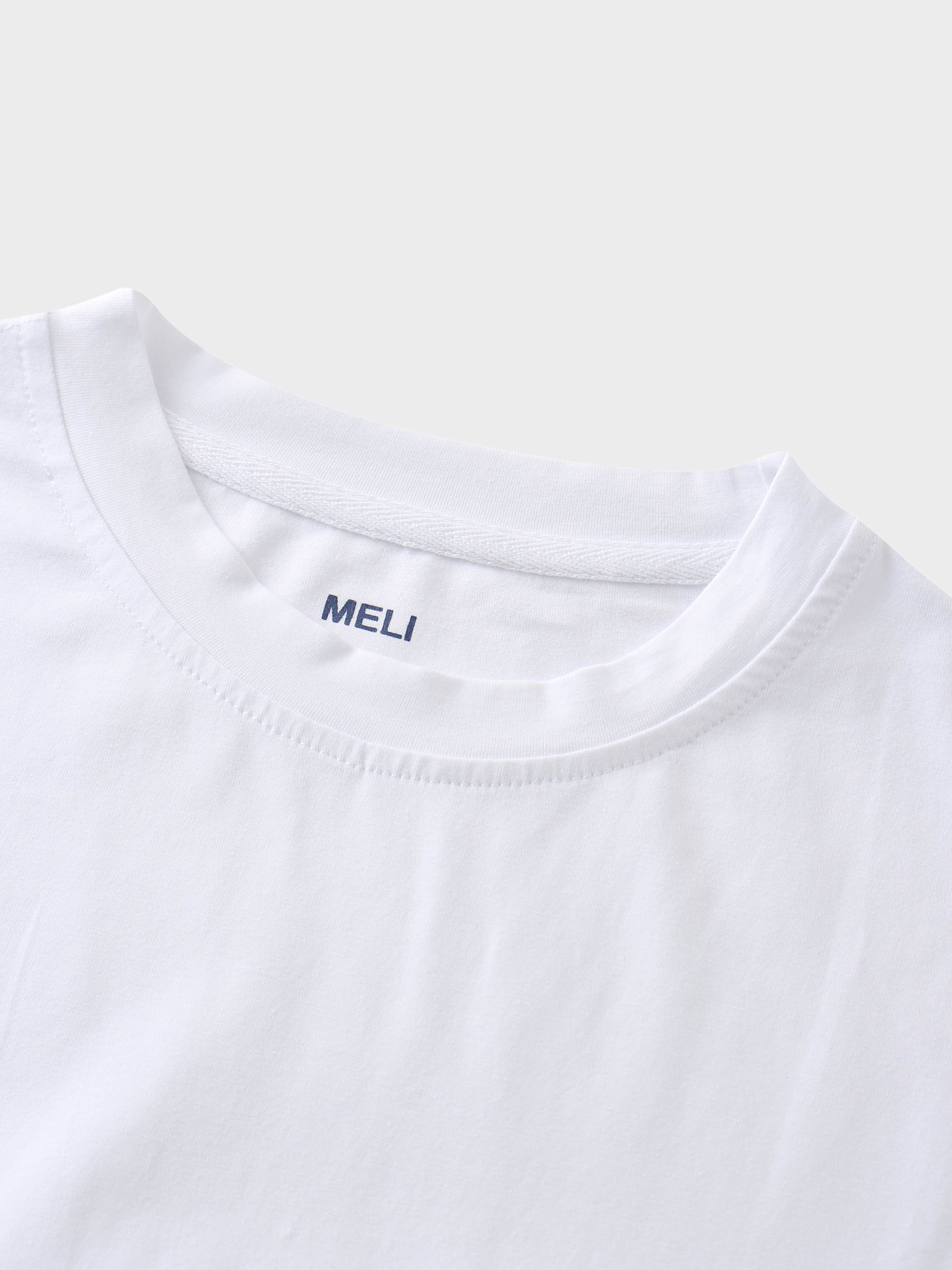 Oversized Rounded Hem T-Shirt-White