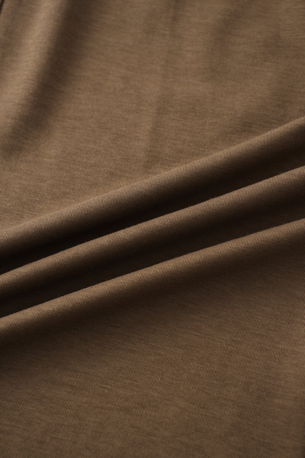 Drawstring Pocket T-Shirt Skirt-Brown