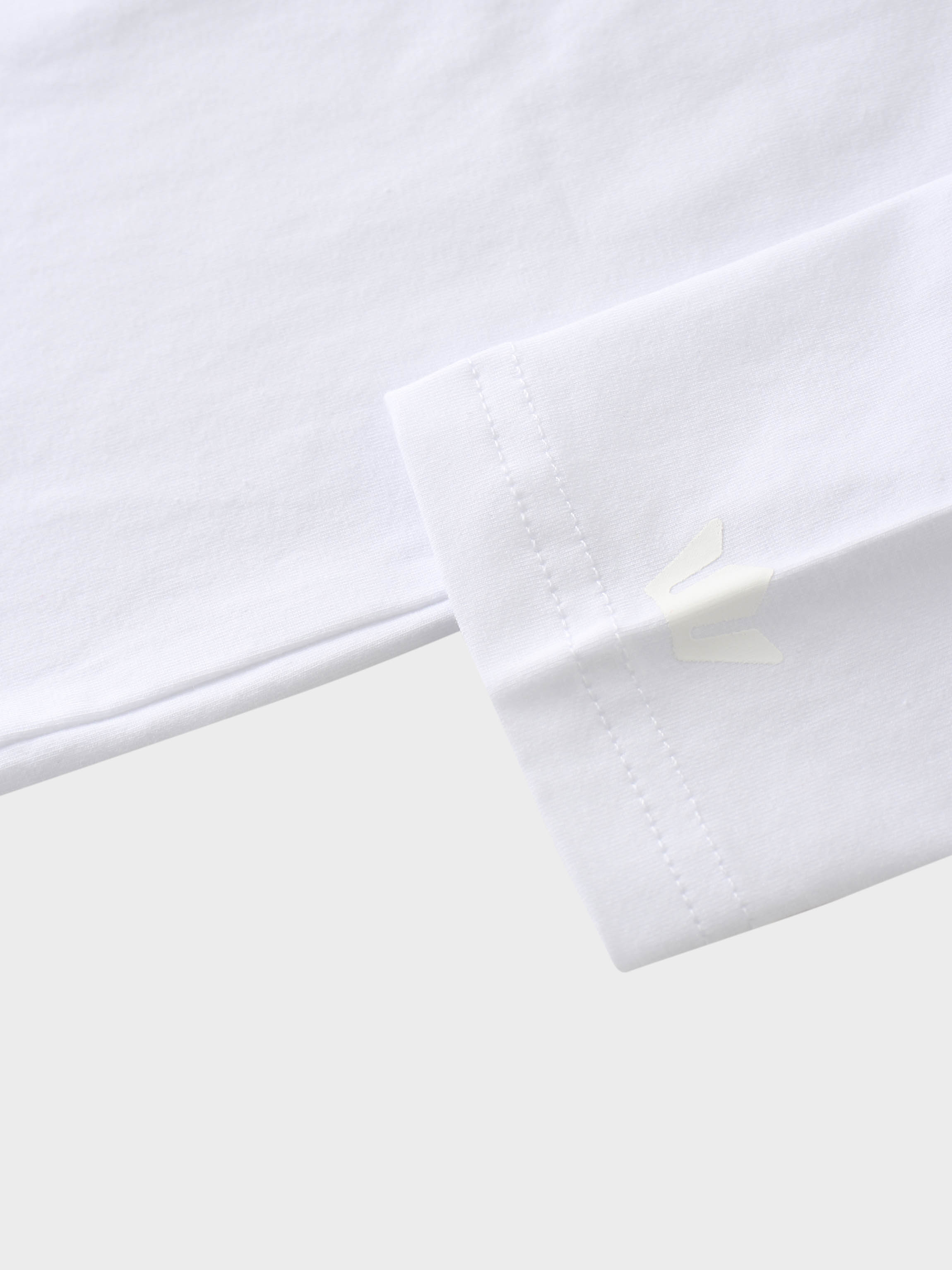 Oversized Rounded Hem T-Shirt-White