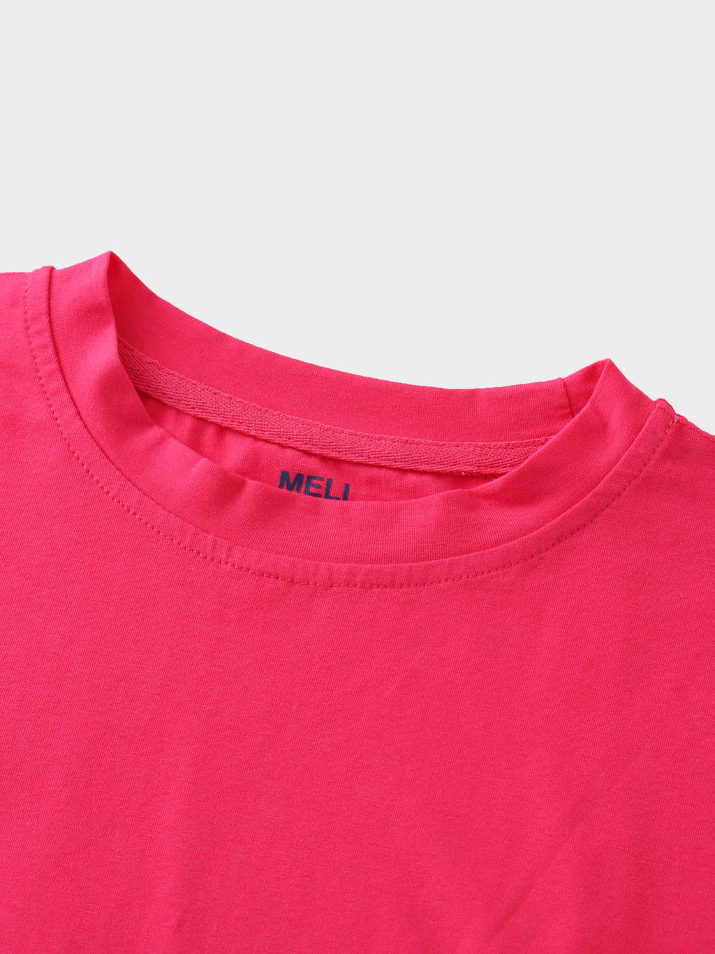 Oversized Rounded Hem T-Shirt-Hot Pink