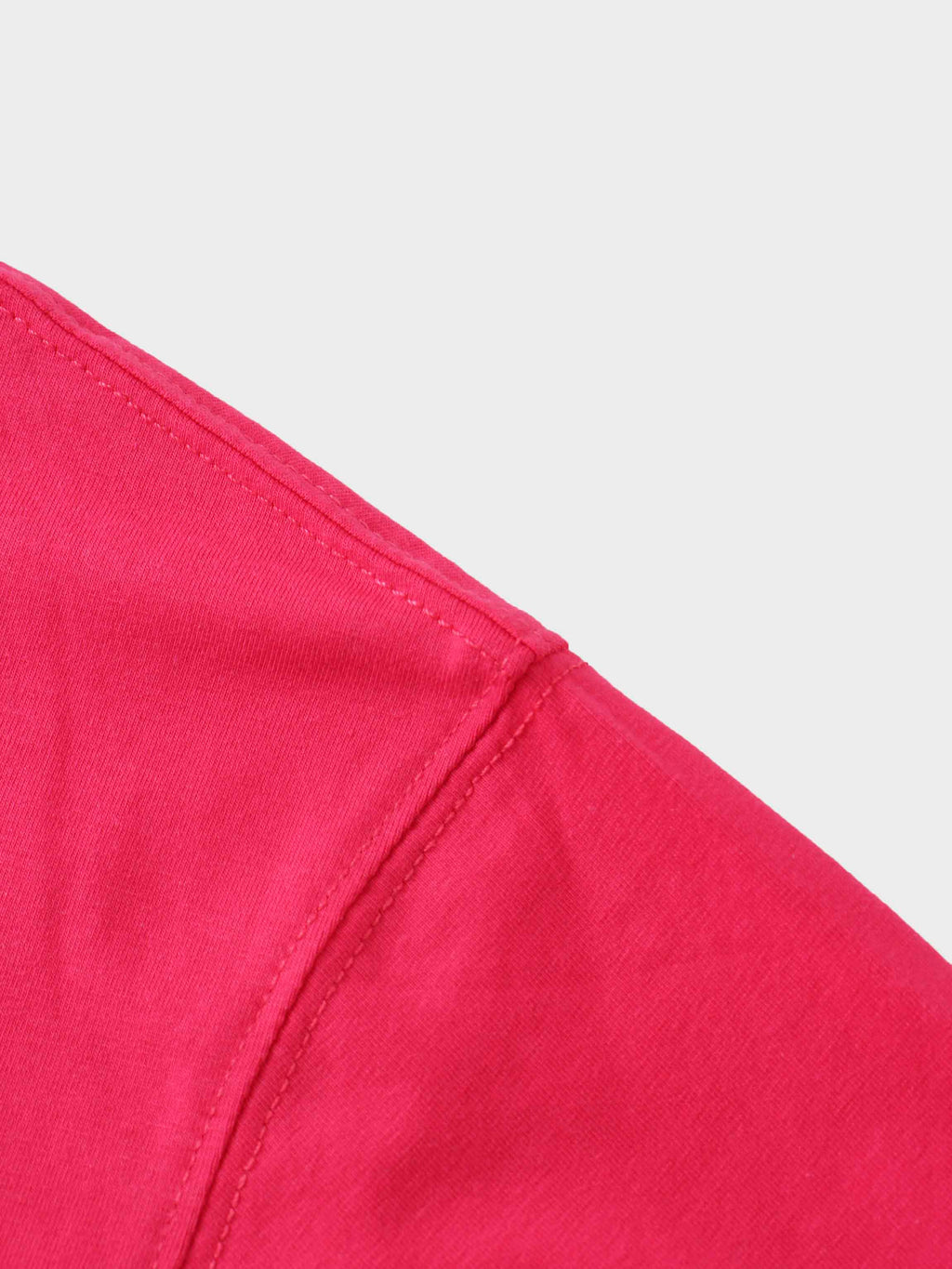 Oversized Rounded Hem T-Shirt-Hot Pink