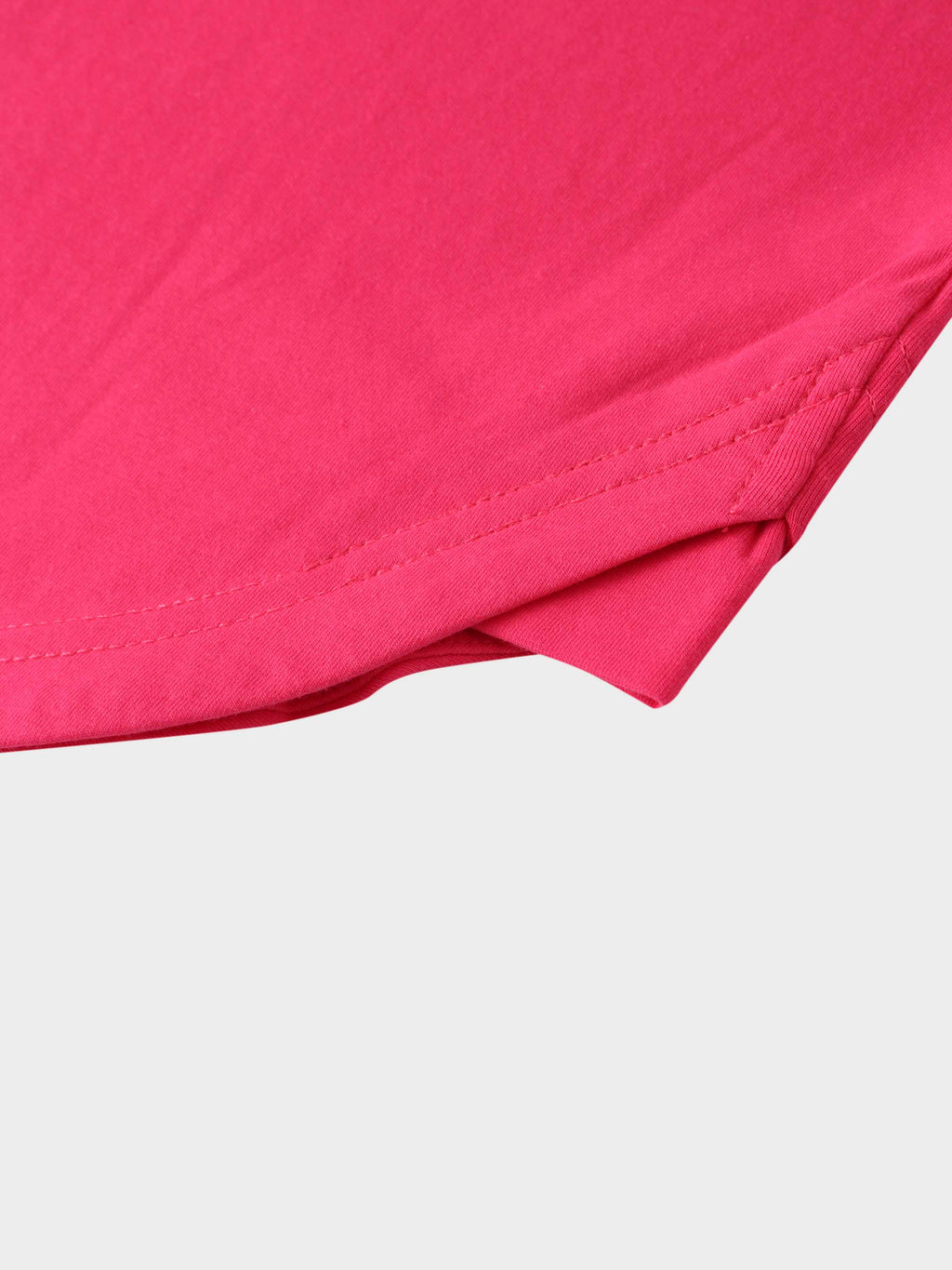 Oversized Rounded Hem T-Shirt-Hot Pink