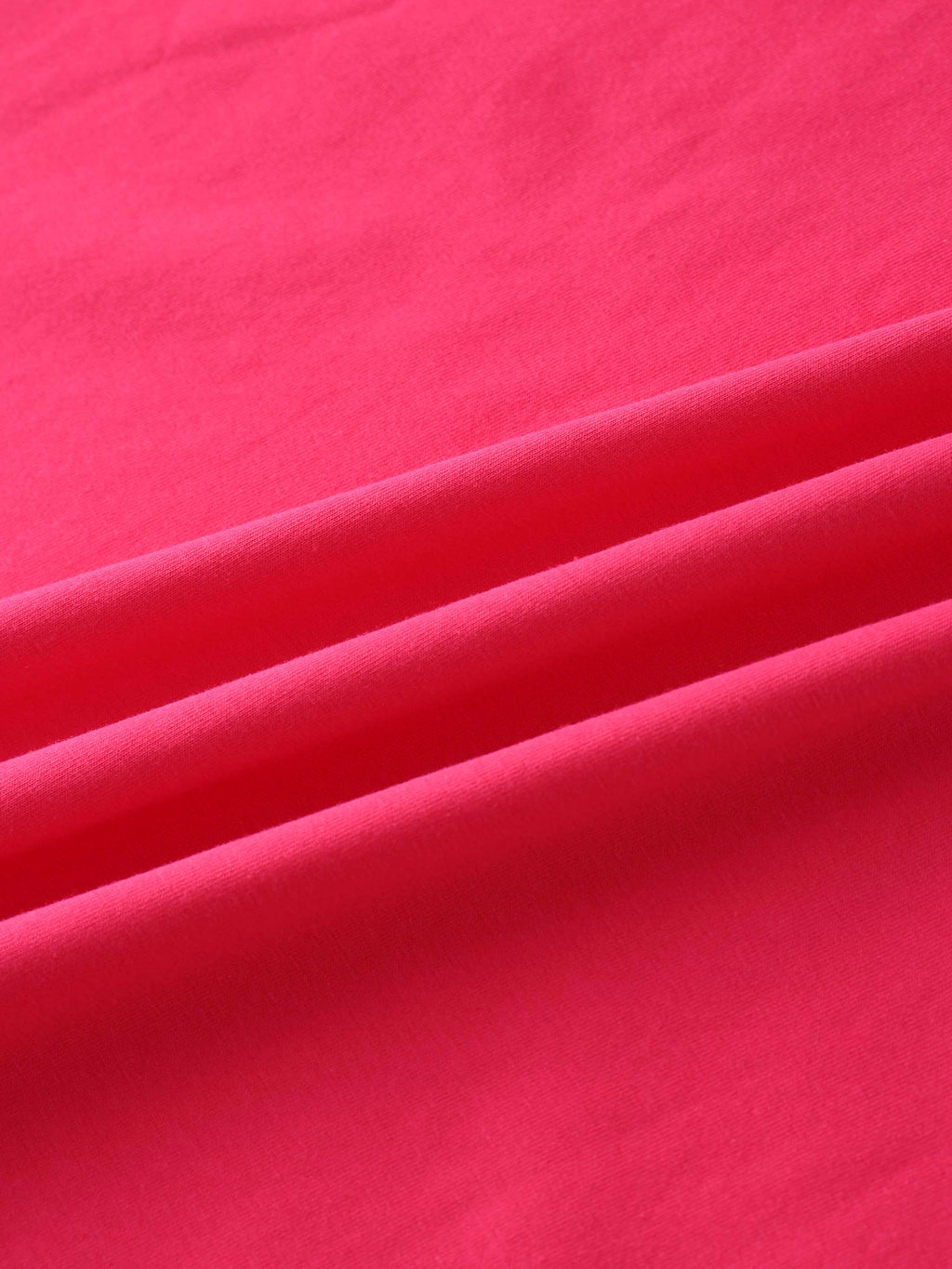 Oversized Rounded Hem T-Shirt-Hot Pink