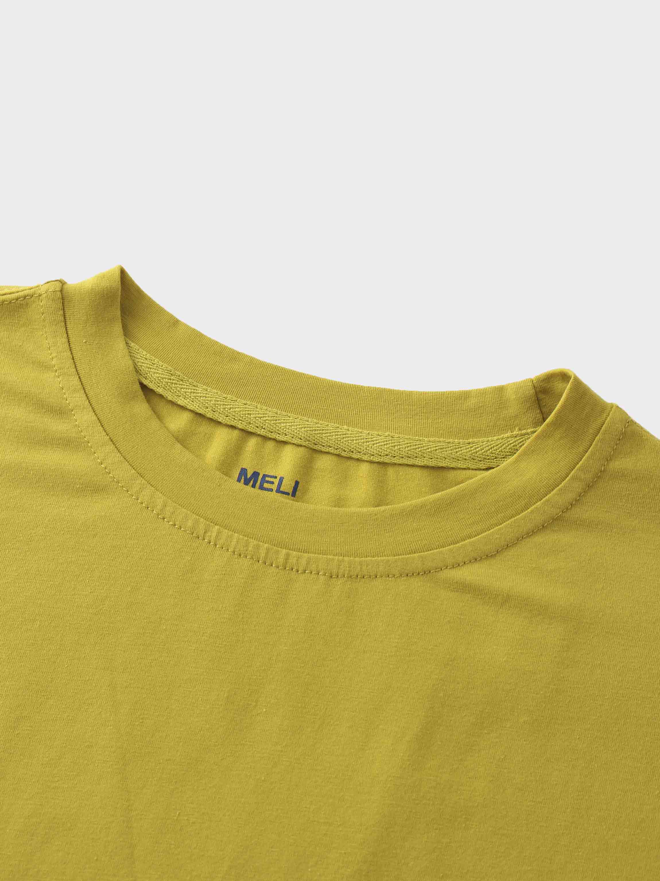 Oversized Rounded Hem T-Shirt-Lime Green