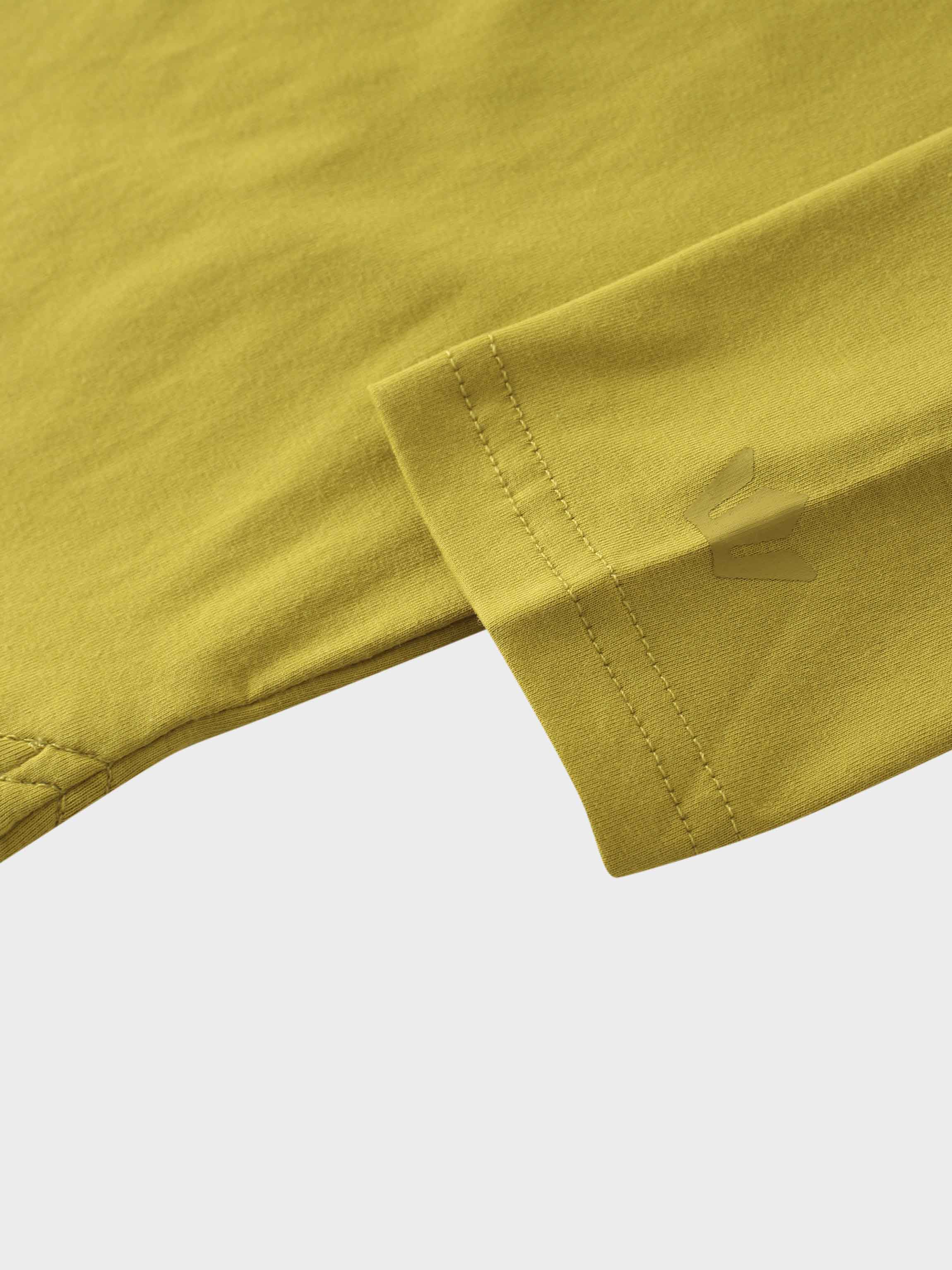 Oversized Rounded Hem T-Shirt-Lime Green