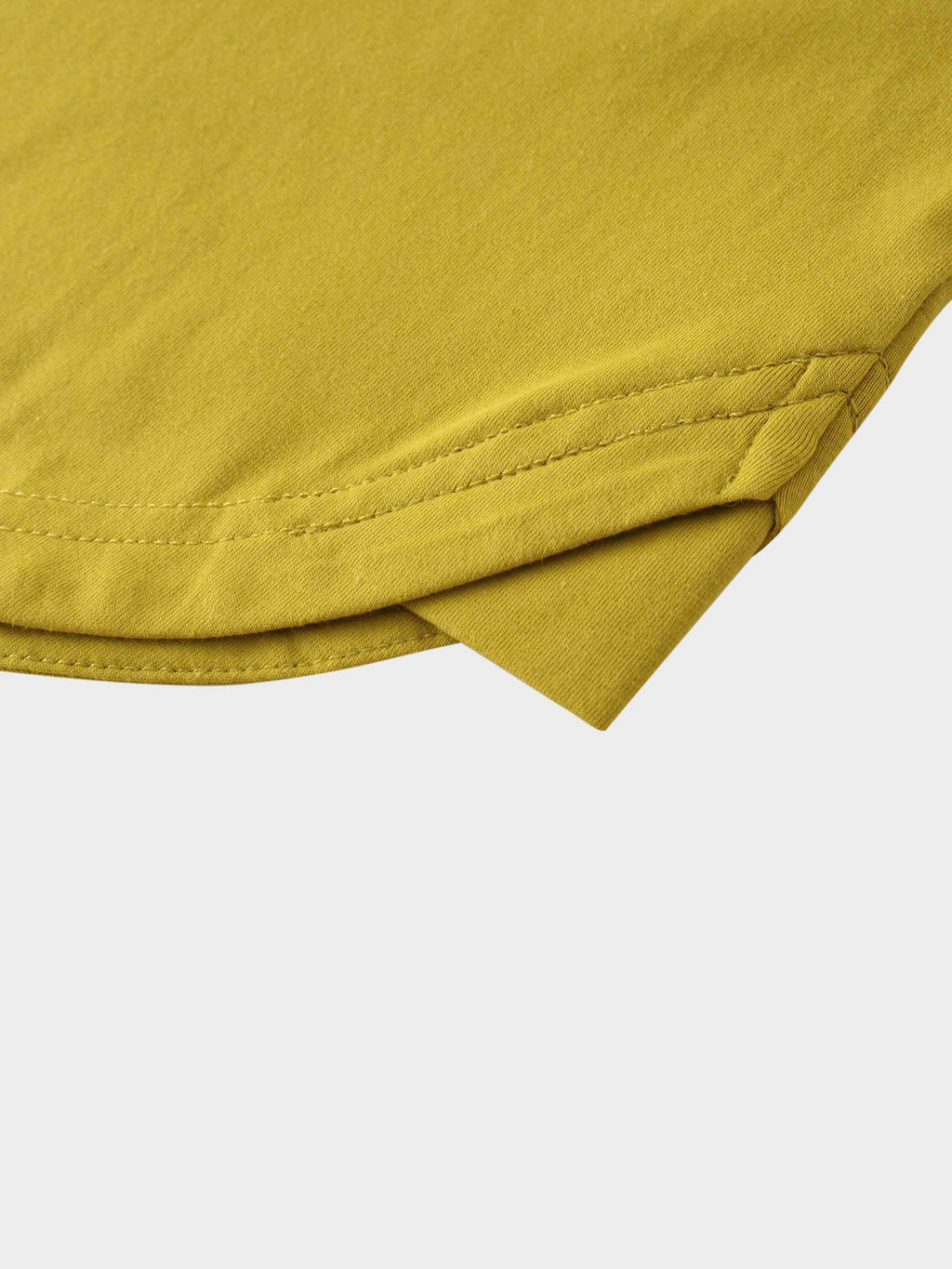 Oversized Rounded Hem T-Shirt-Lime Green