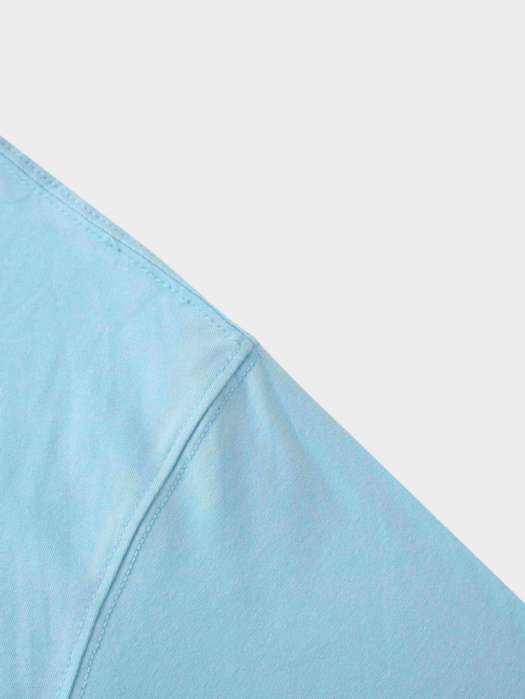 Oversized Rounded Hem T-Shirt-Sky Blue