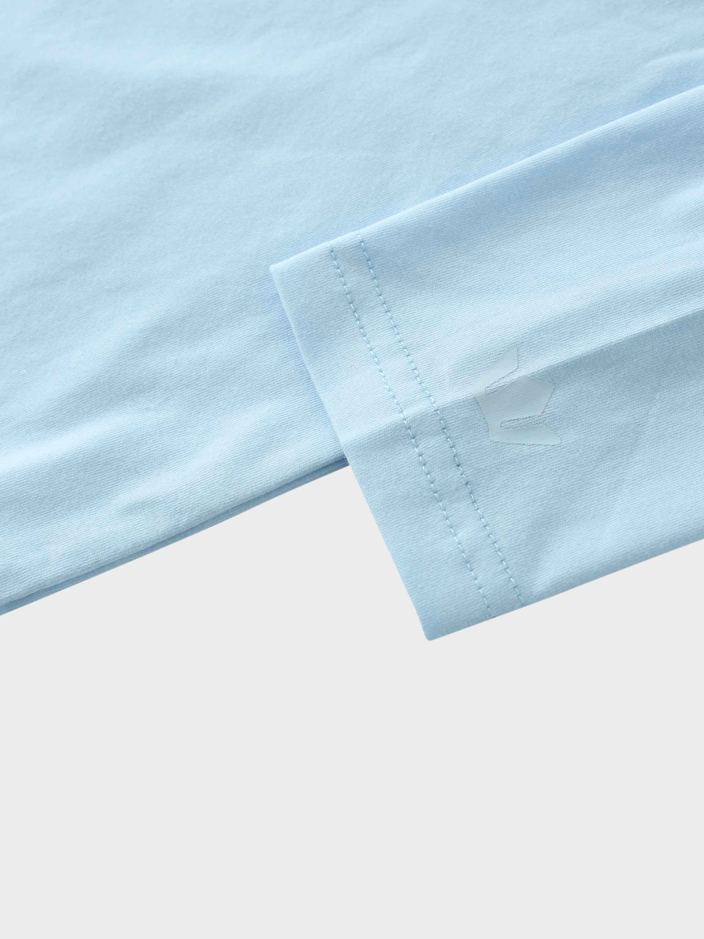 Oversized Rounded Hem T-Shirt-Sky Blue