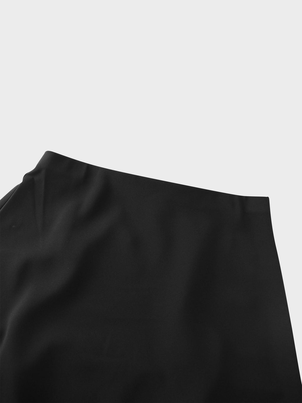Crepe Slip Skirt-Black