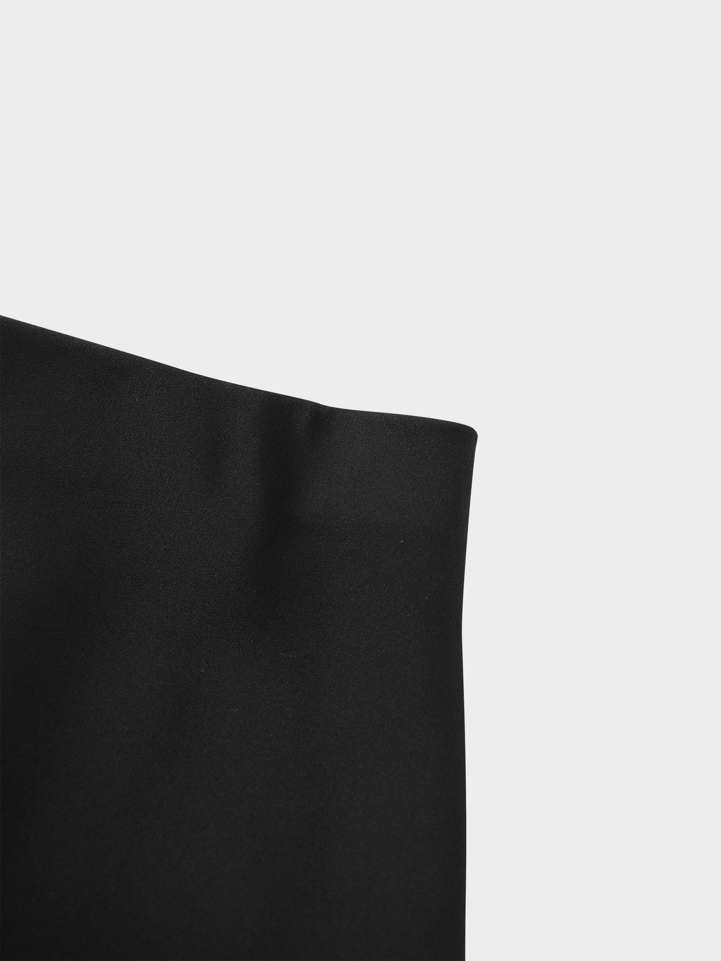 Crepe Slip Skirt-Black