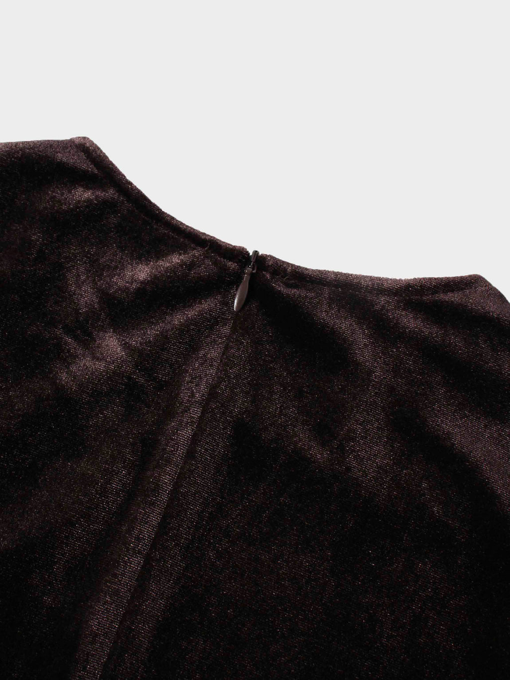 Velour Empire Waist Maxi Dress-Brown