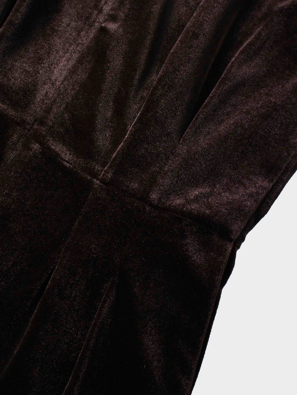 Velour Empire Waist Maxi Dress-Brown