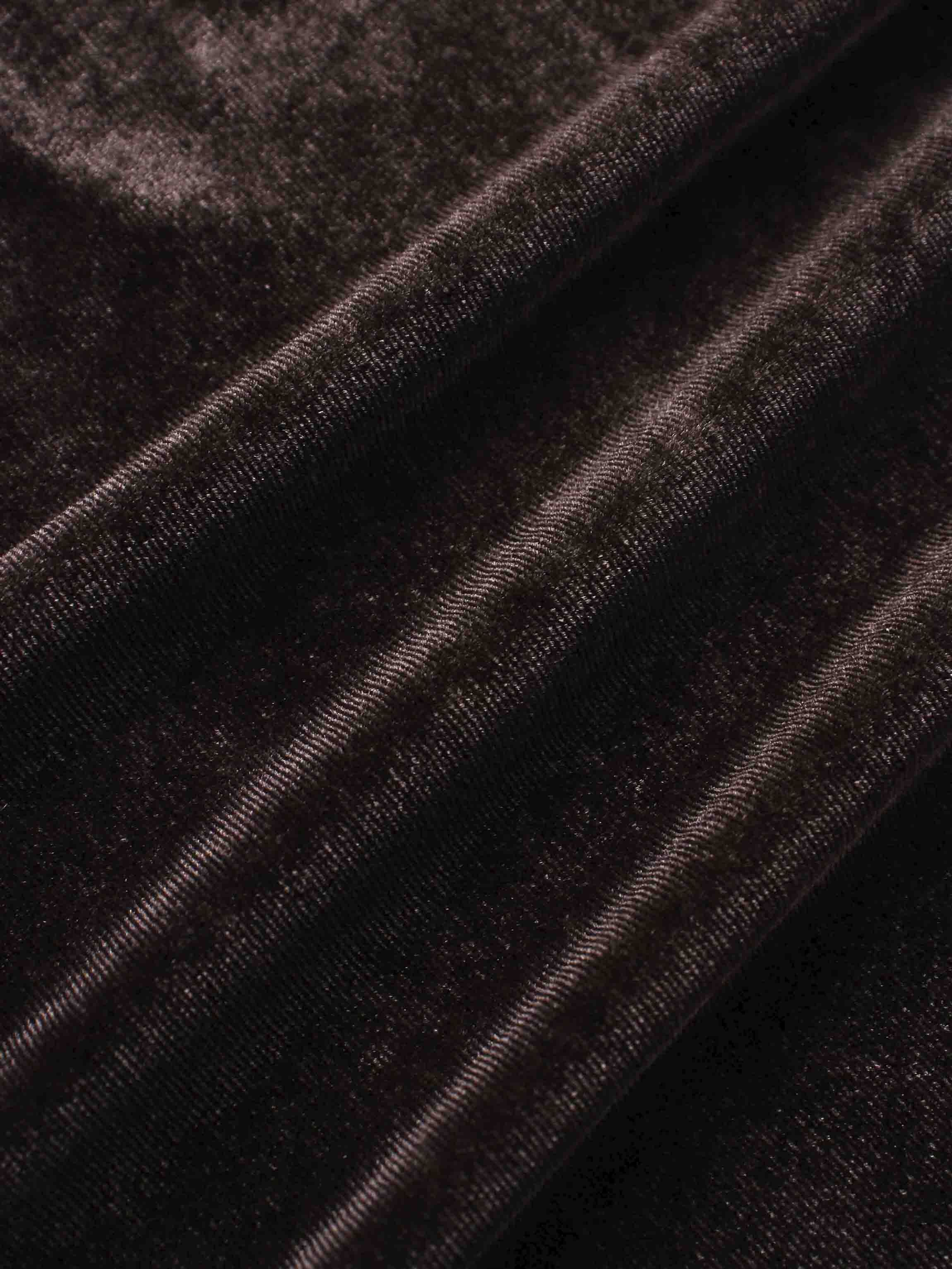 Velour Empire Waist Maxi Dress-Brown