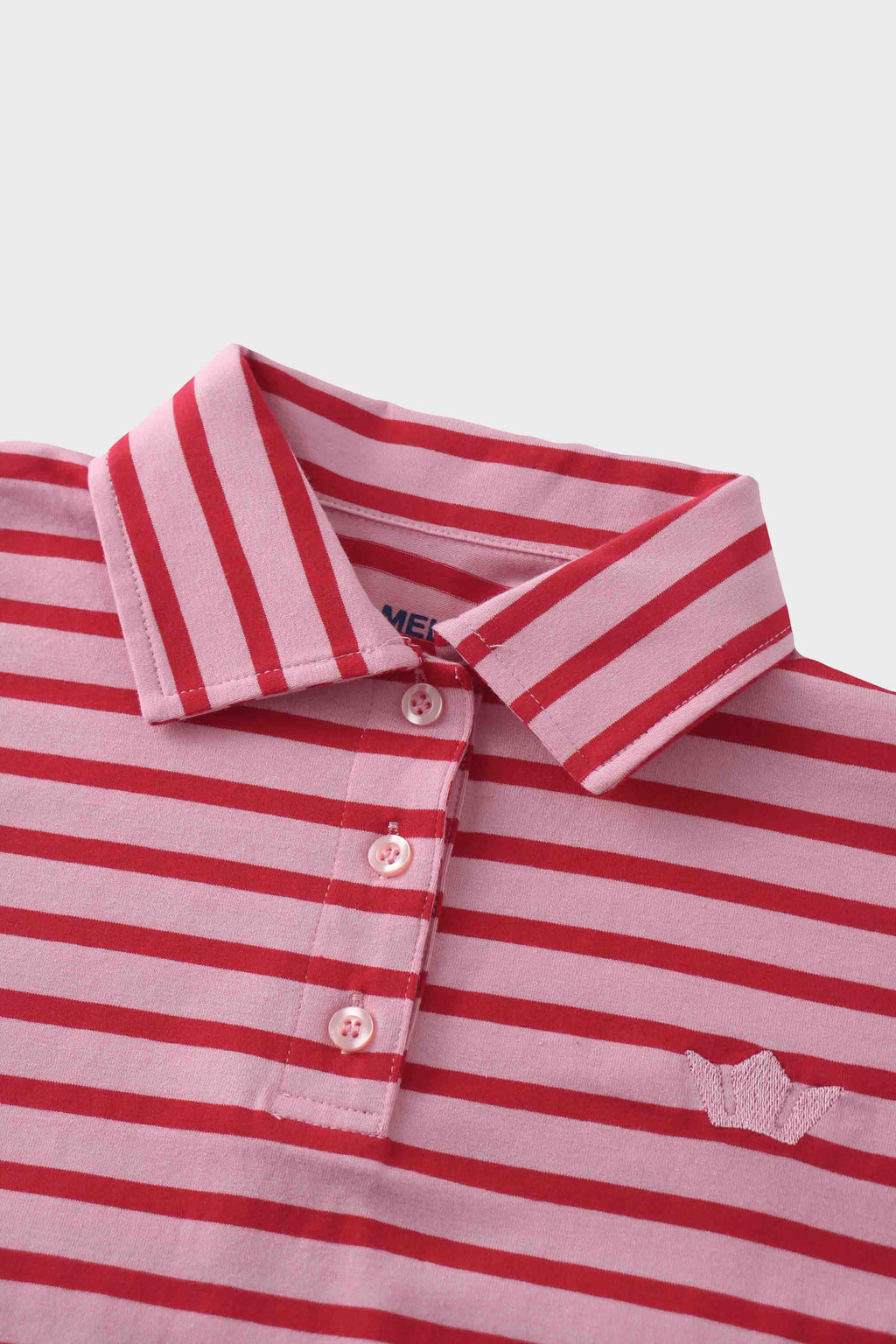 Collared Bomber Tee-Pink/Raspberry