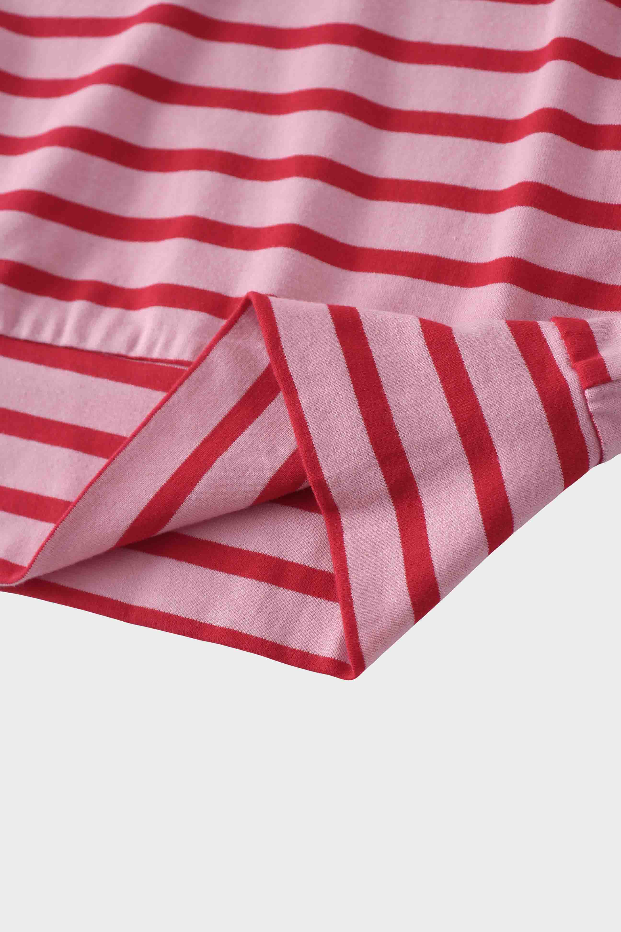 Collared Bomber Tee-Pink/Raspberry