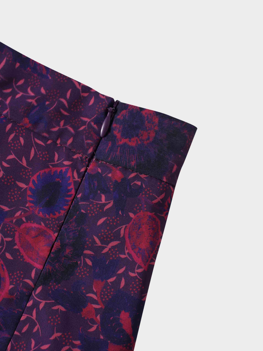 Printed Box Pleat Skirt-Pink Floral