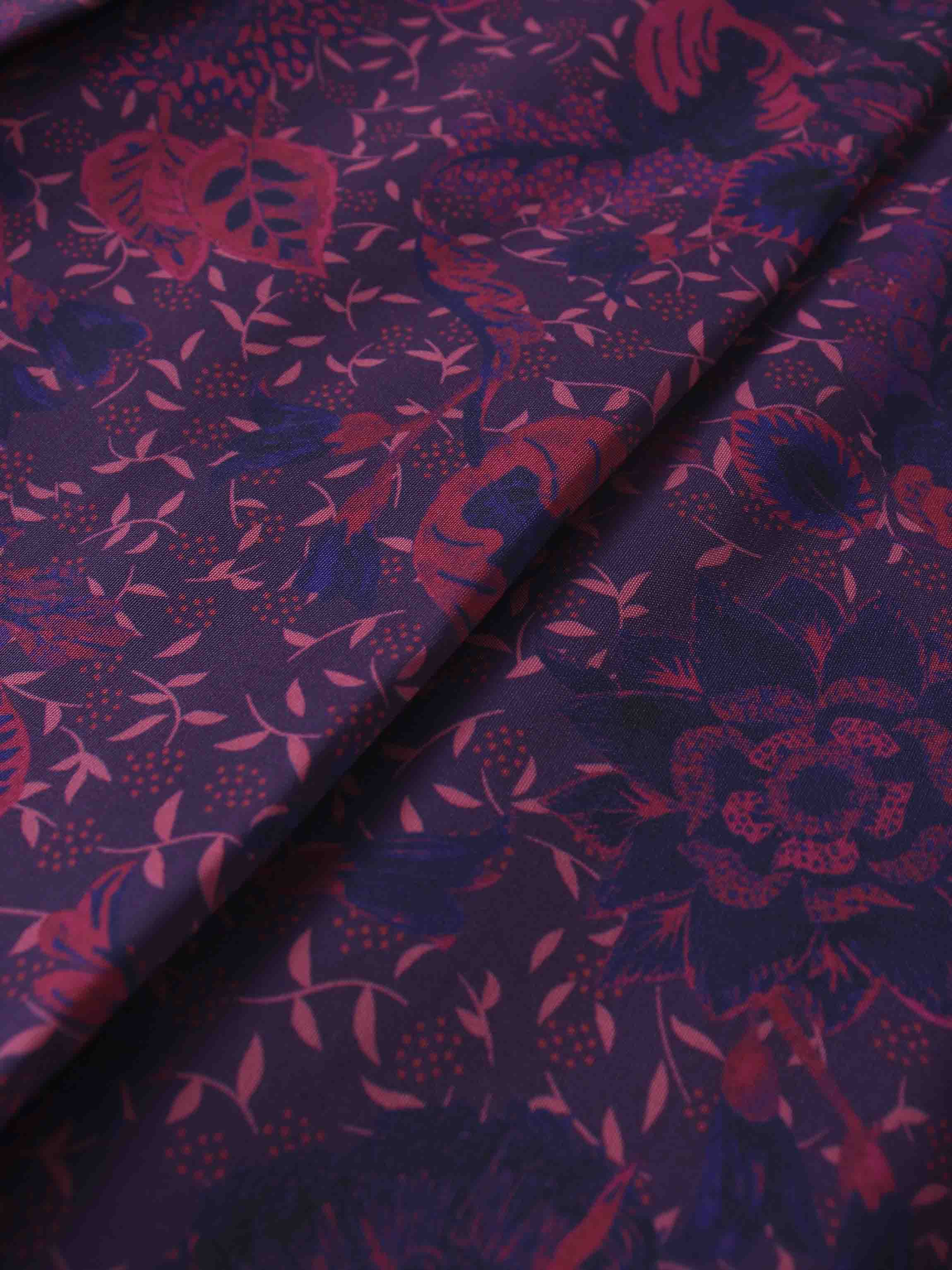 Printed Box Pleat Skirt-Pink Floral