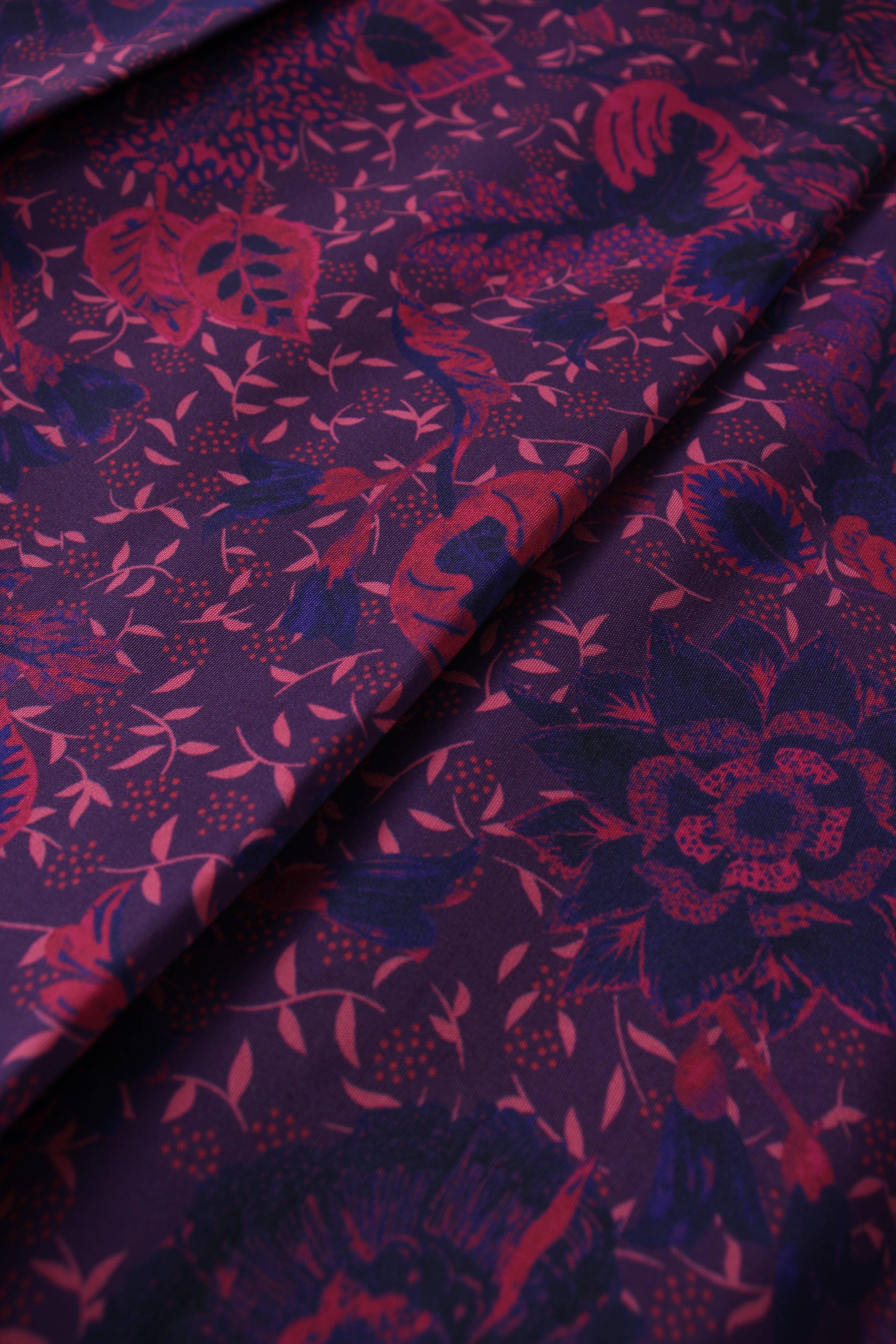 Printed Box Pleat Skirt-Pink Floral