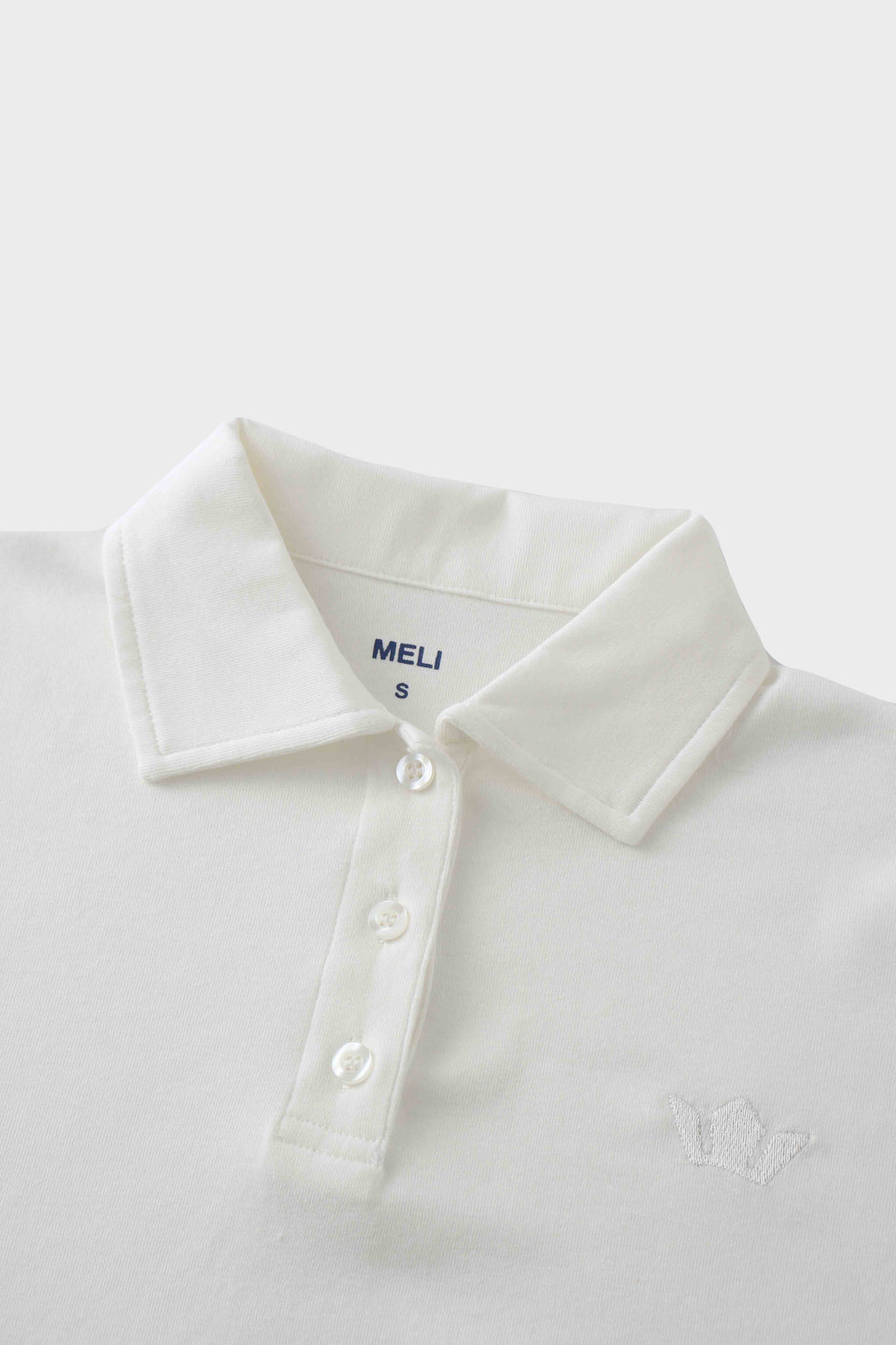 Collared Bomber Tee-White