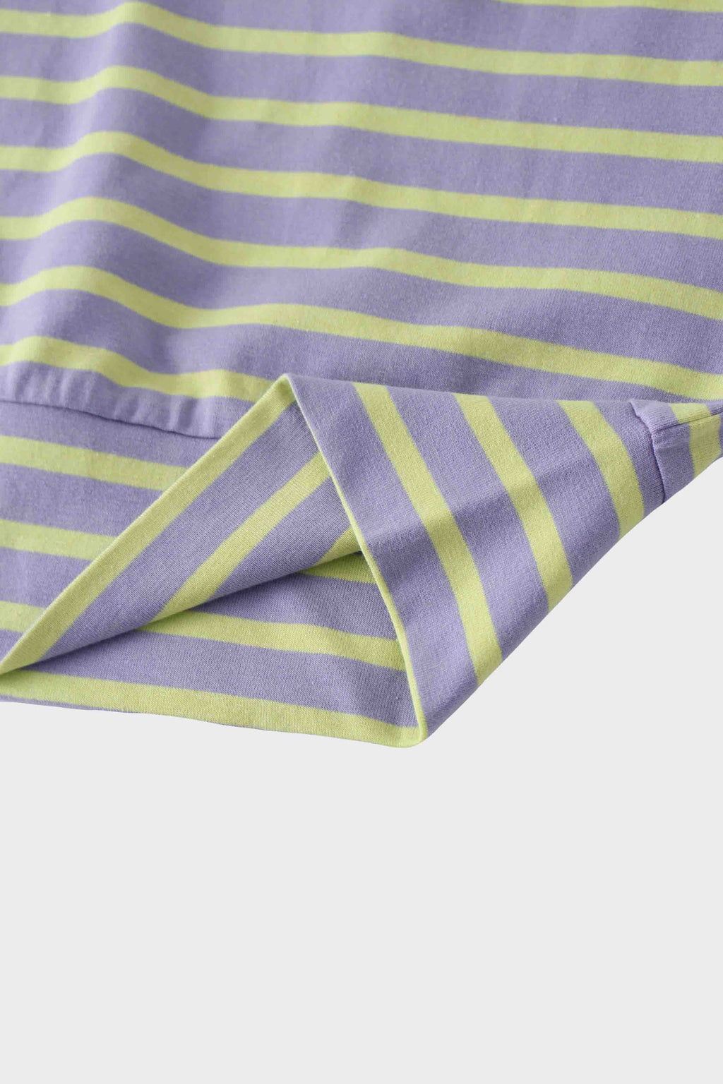 Collared Bomber Tee-Lavender/Lime