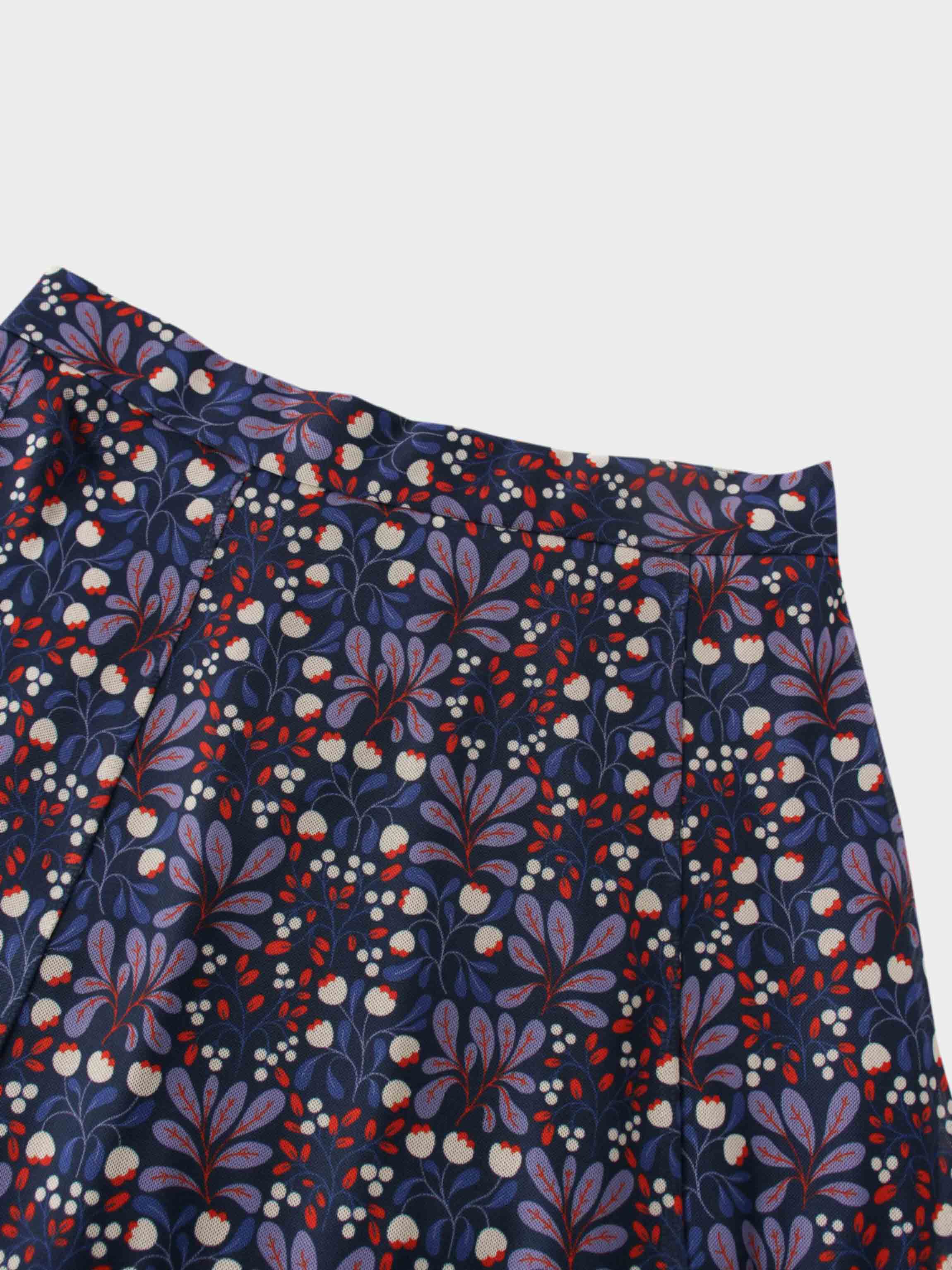 Mesh Trumpet Skirt-Lilac Flower