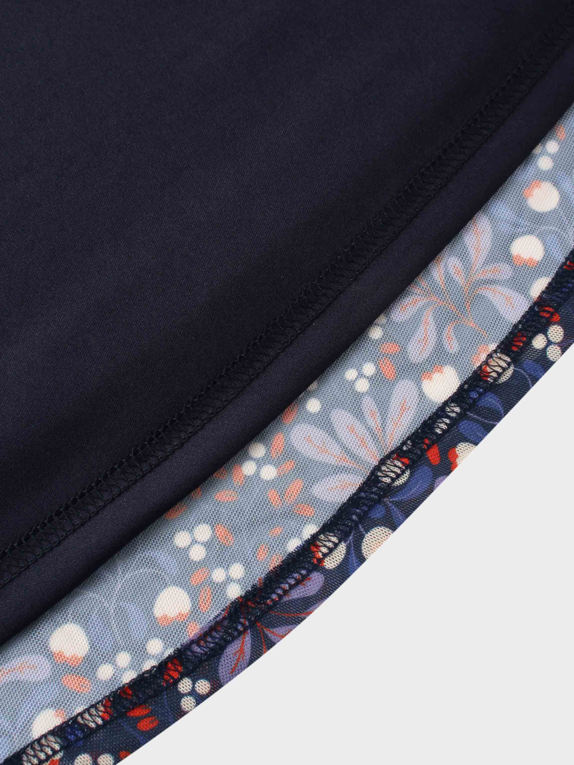 Mesh Trumpet Skirt-Lilac Flower