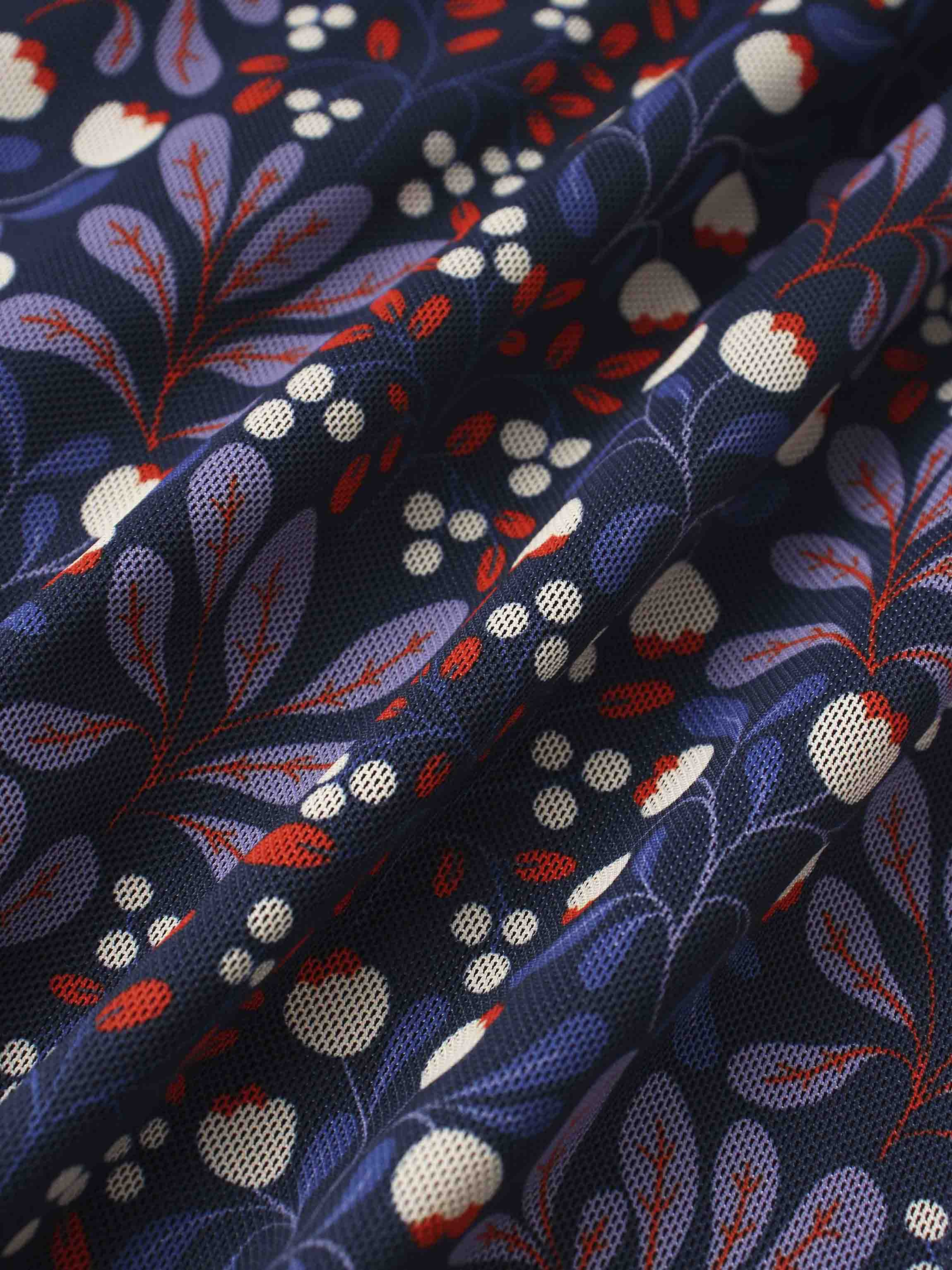 Mesh Trumpet Skirt-Lilac Flower