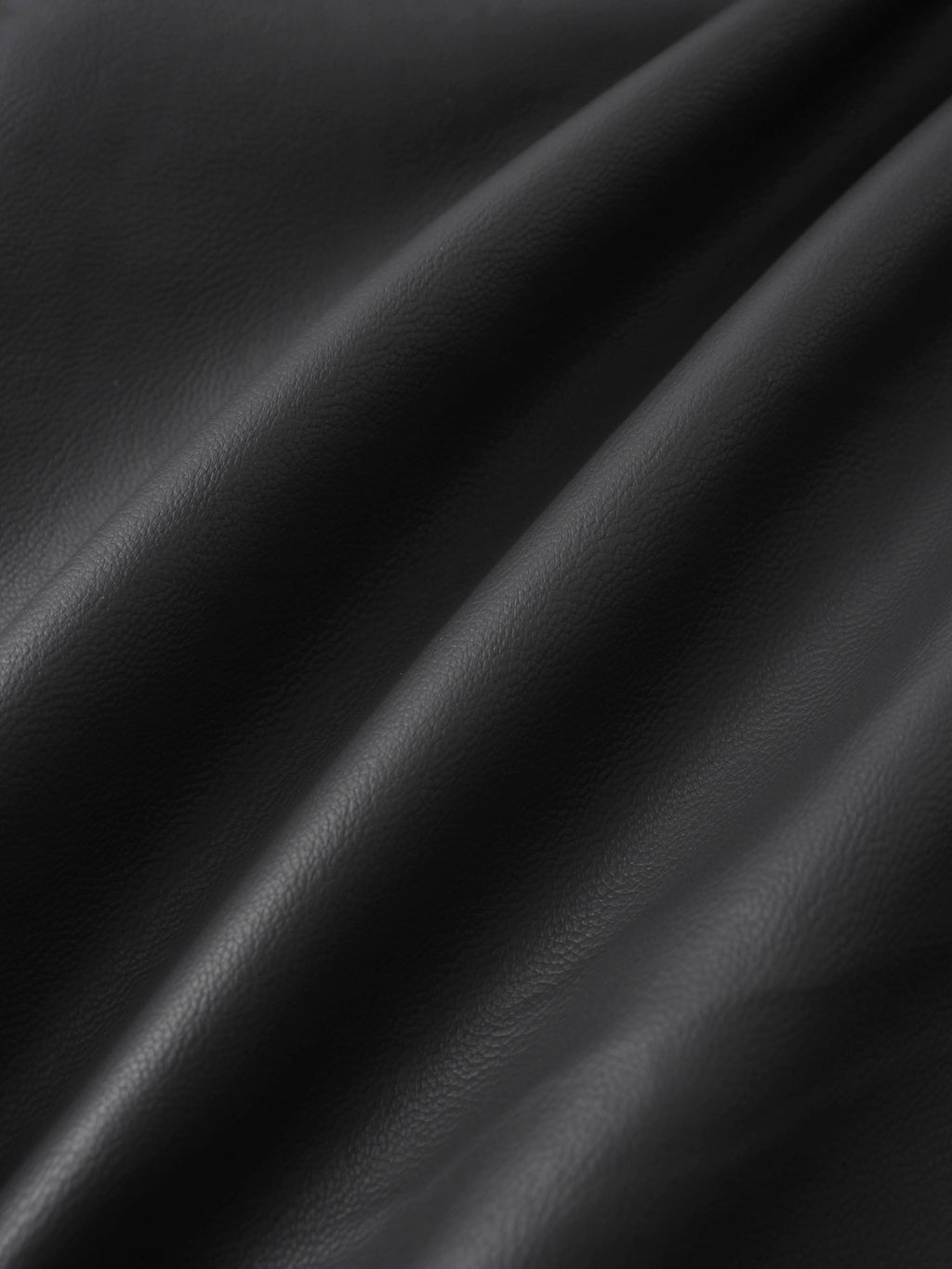 Faux Leather Stitch Down Pleated Skirt-Grey