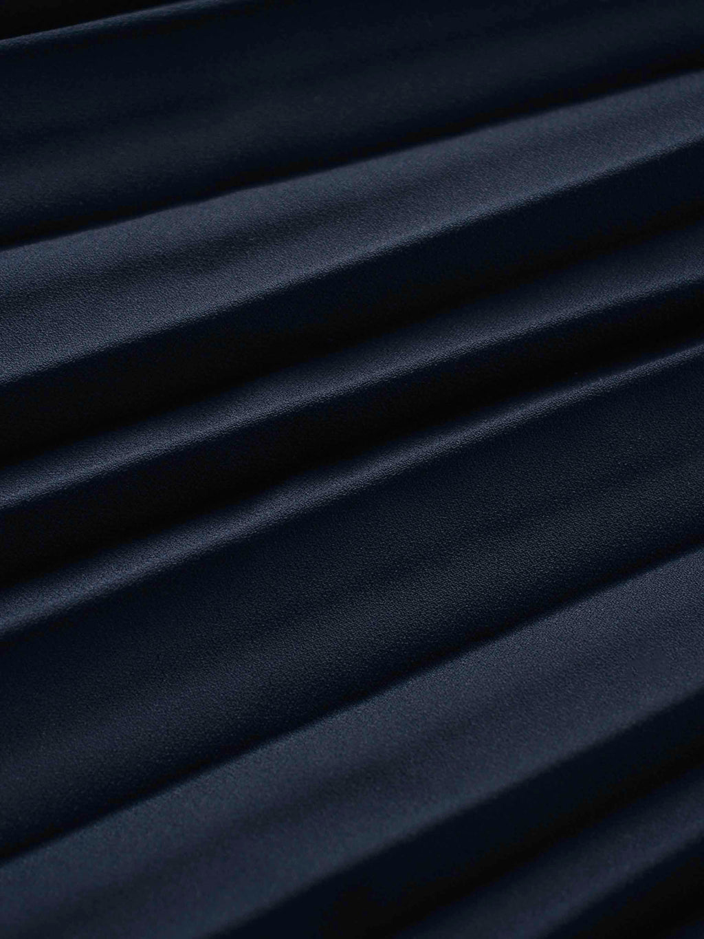 Crepe Pleated Maxi Skirt-Navy