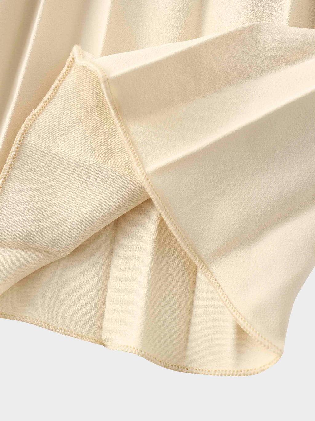 Crepe Pleated Maxi Skirt-Bone