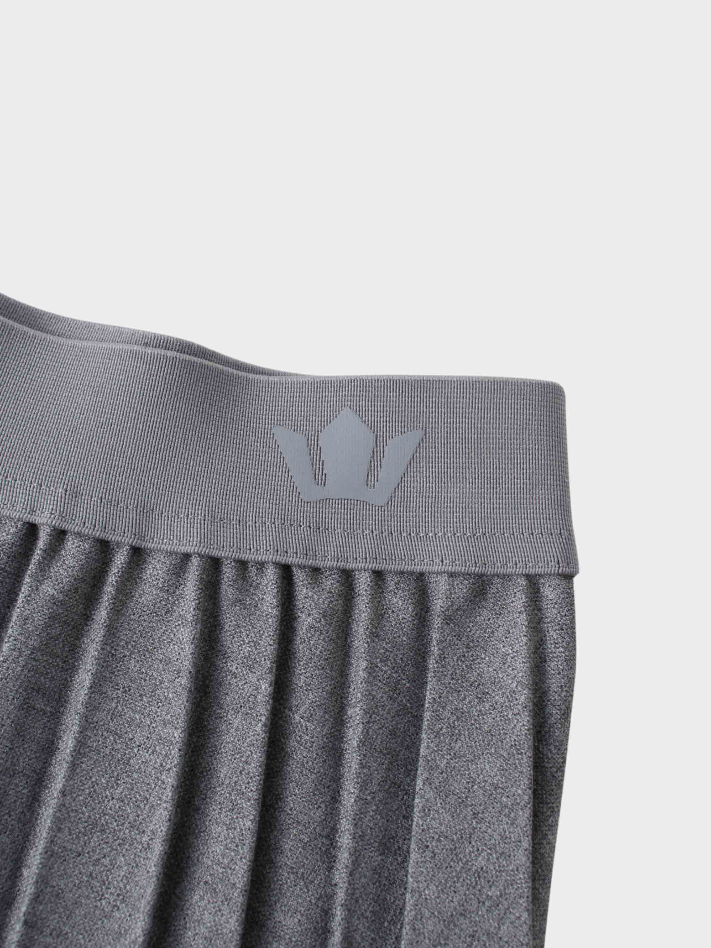 Marni Pleated Skirt 37"-Heathered Grey