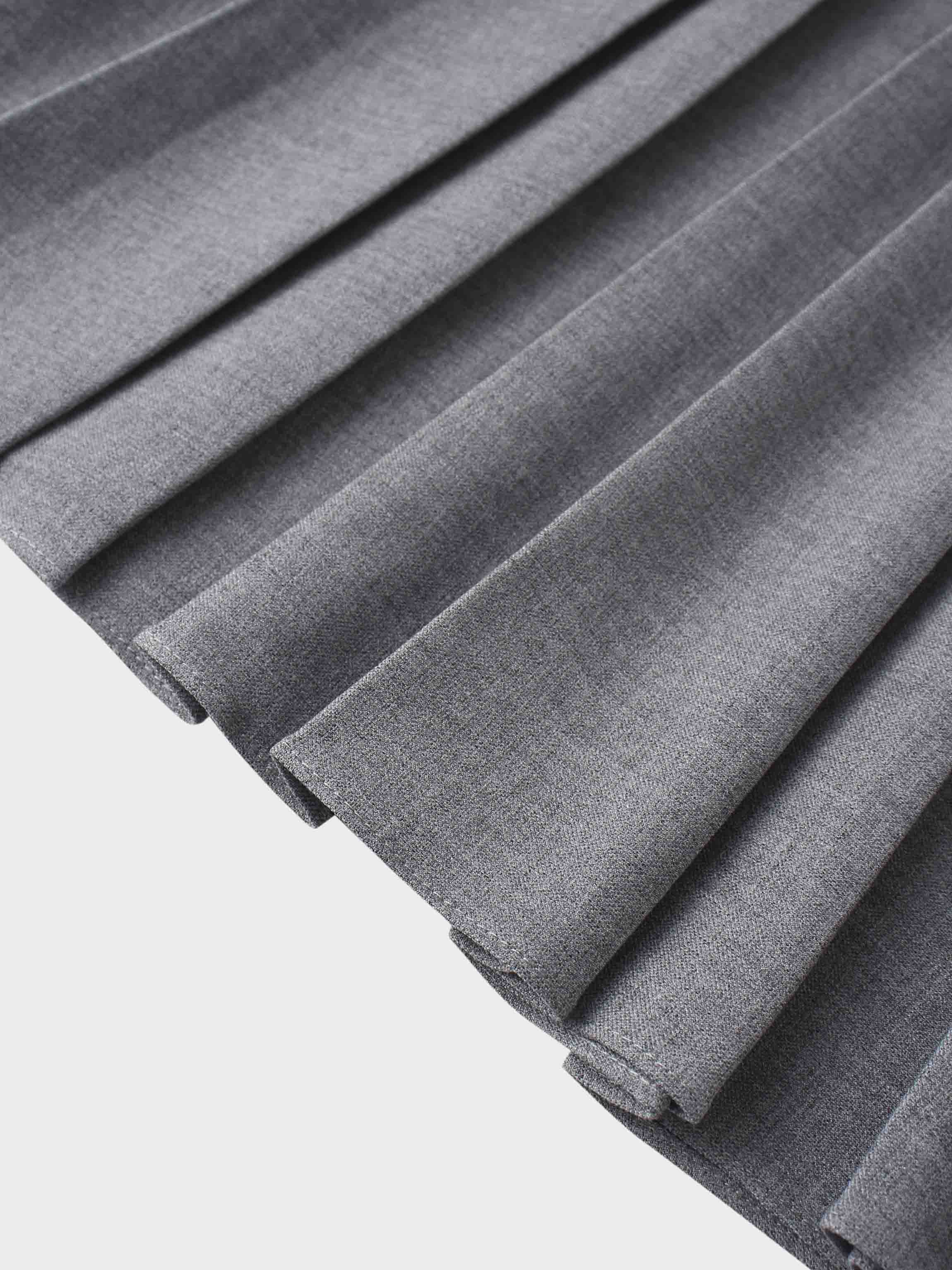 Marni Pleated Skirt 37"-Heathered Grey