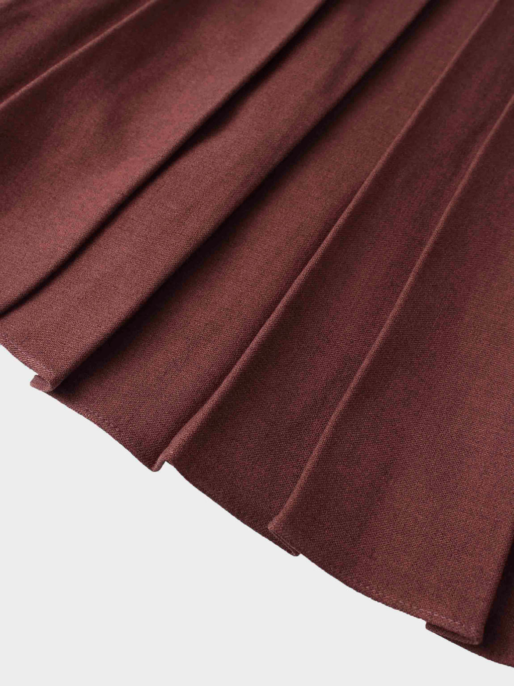 Marni Pleated Skirt 37"-Burnt Berry