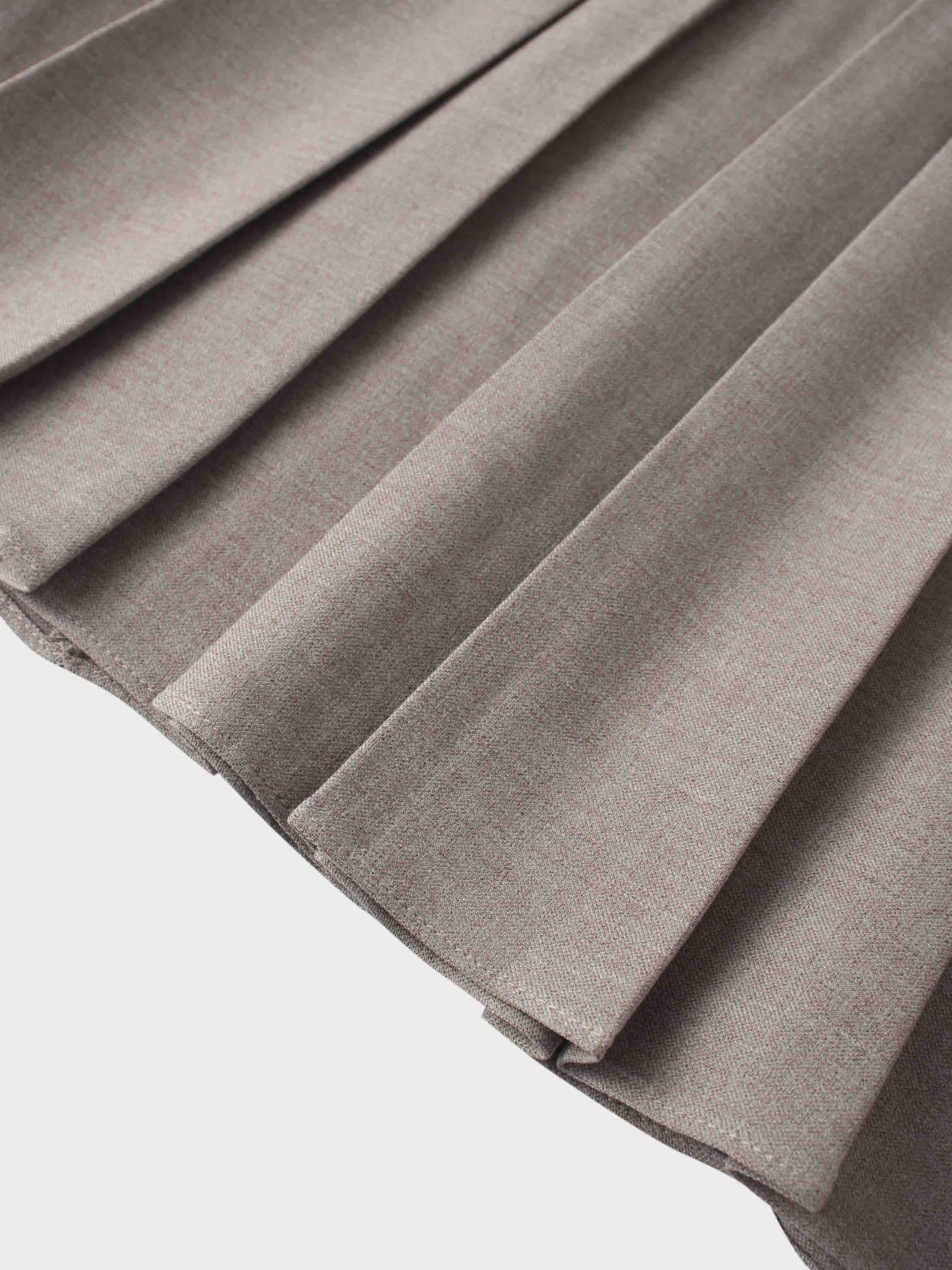 Marni Pleated Skirt 37"-Mocha Mousse