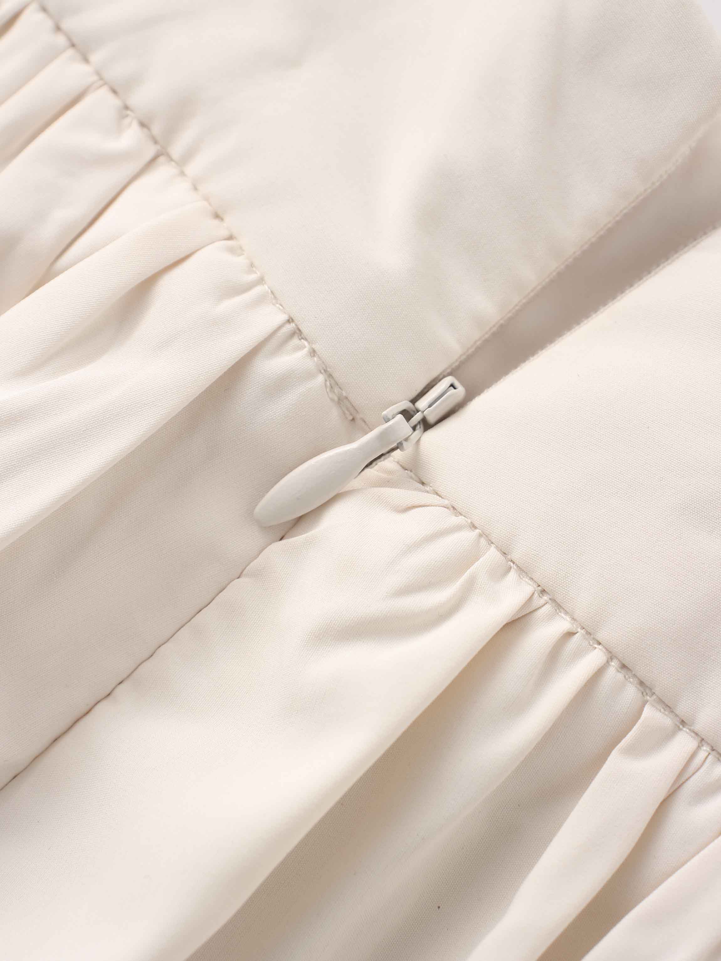 Taffeta Bubble Skirt-Ivory