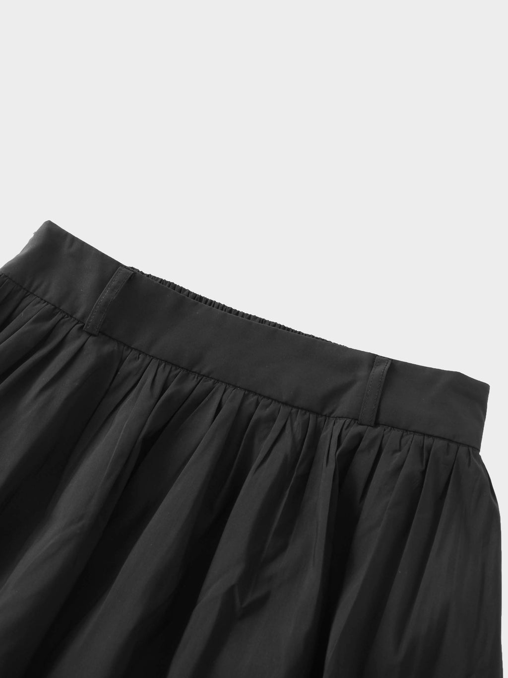 Taffeta Bubble Skirt-Black