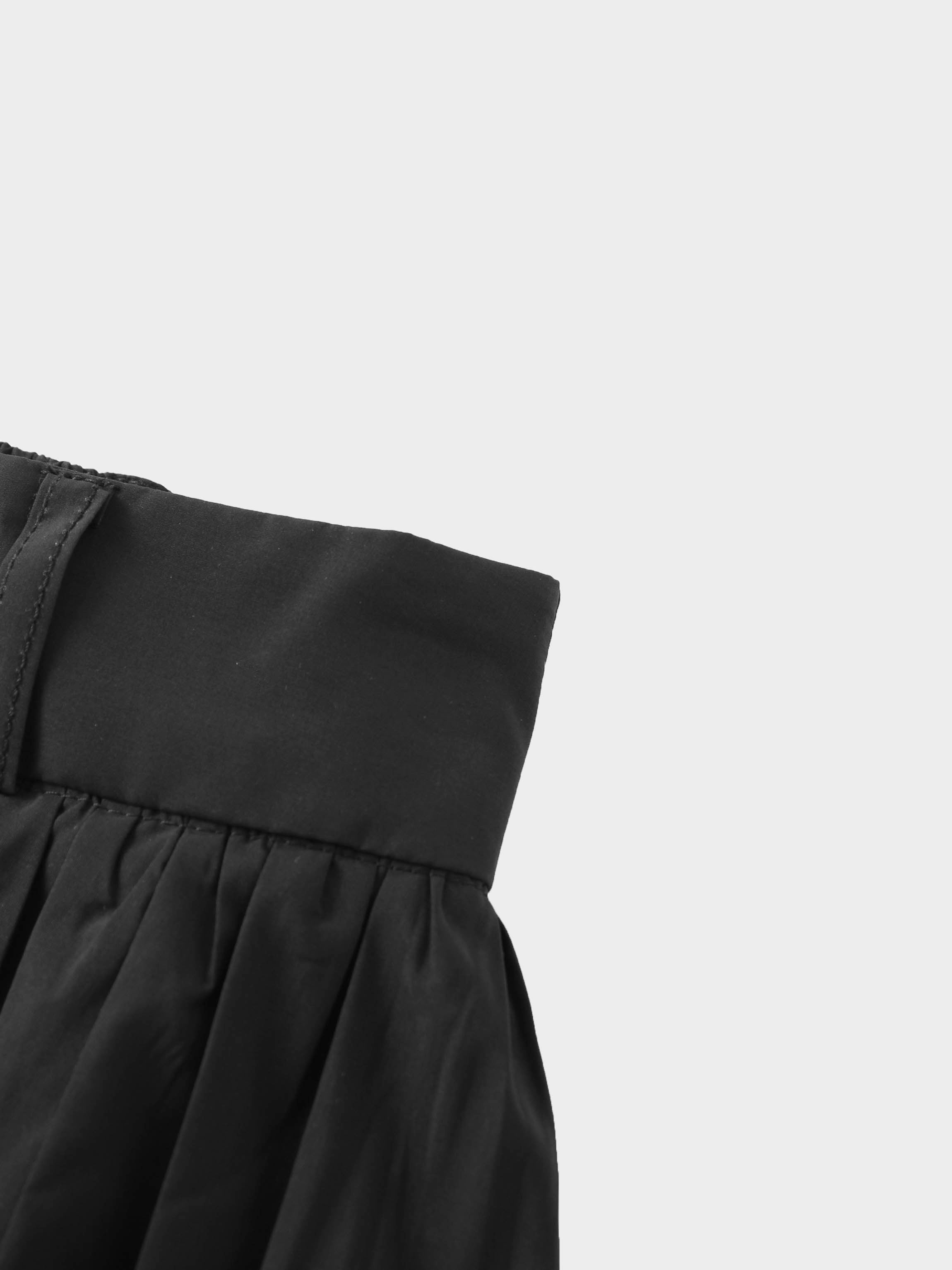 Taffeta Bubble Skirt-Black