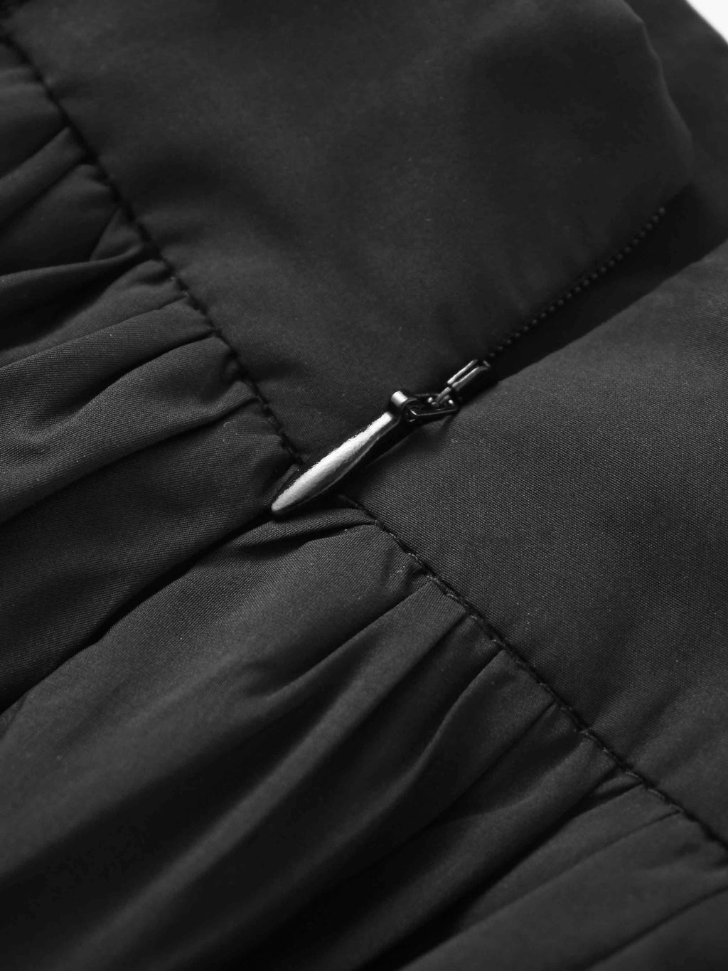 Taffeta Bubble Skirt-Black