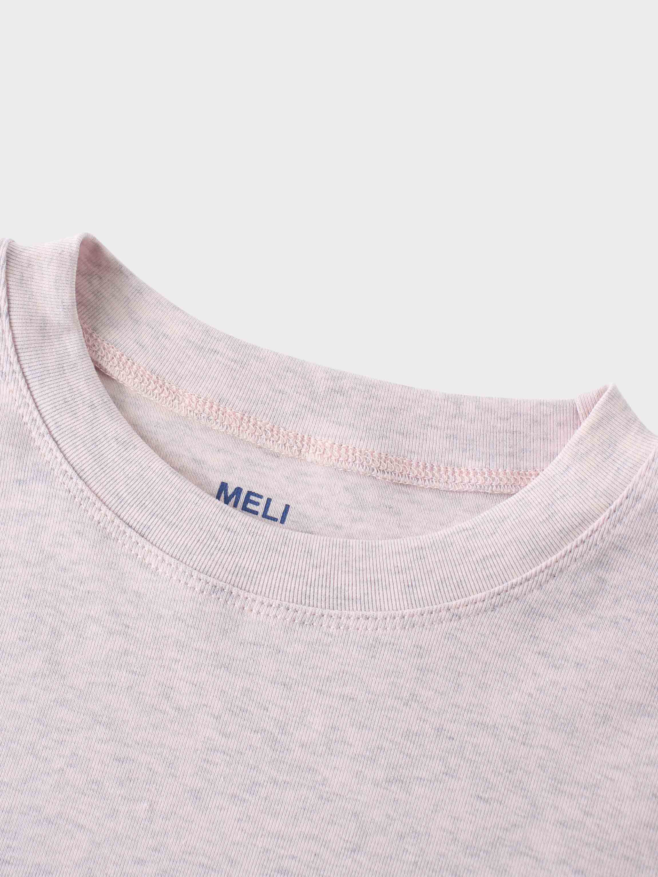 CLASSIC TEE LONG SLEEVE-PINK HEATHERED