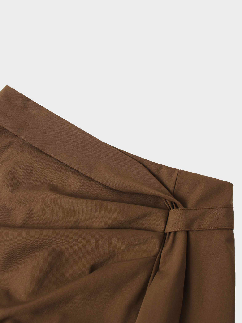 Side Loop Straight Maxi Skirt-Brown