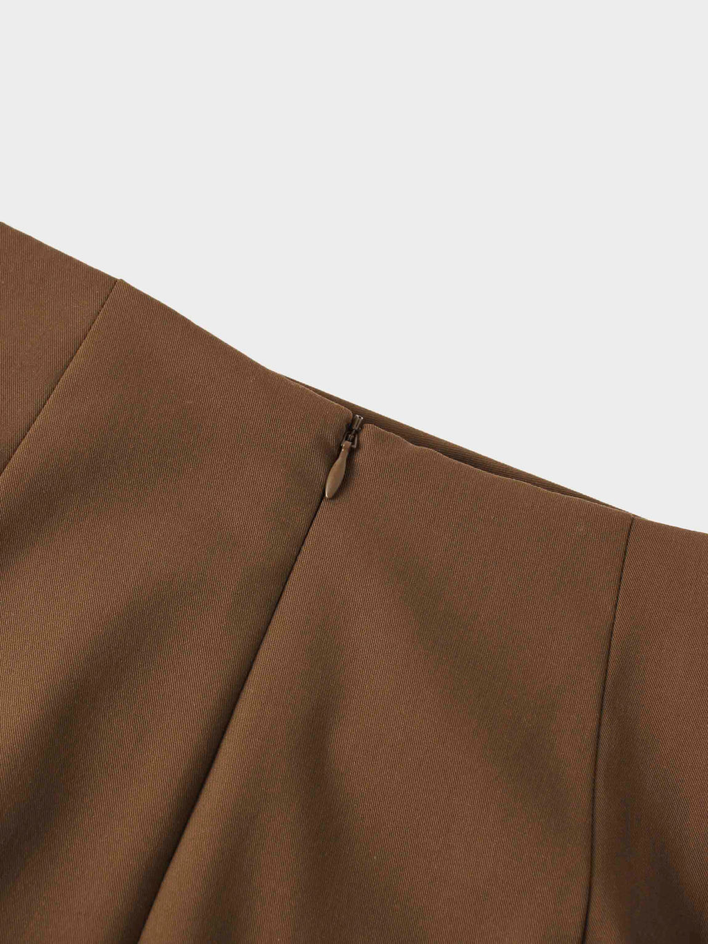 Side Loop Straight Maxi Skirt-Brown
