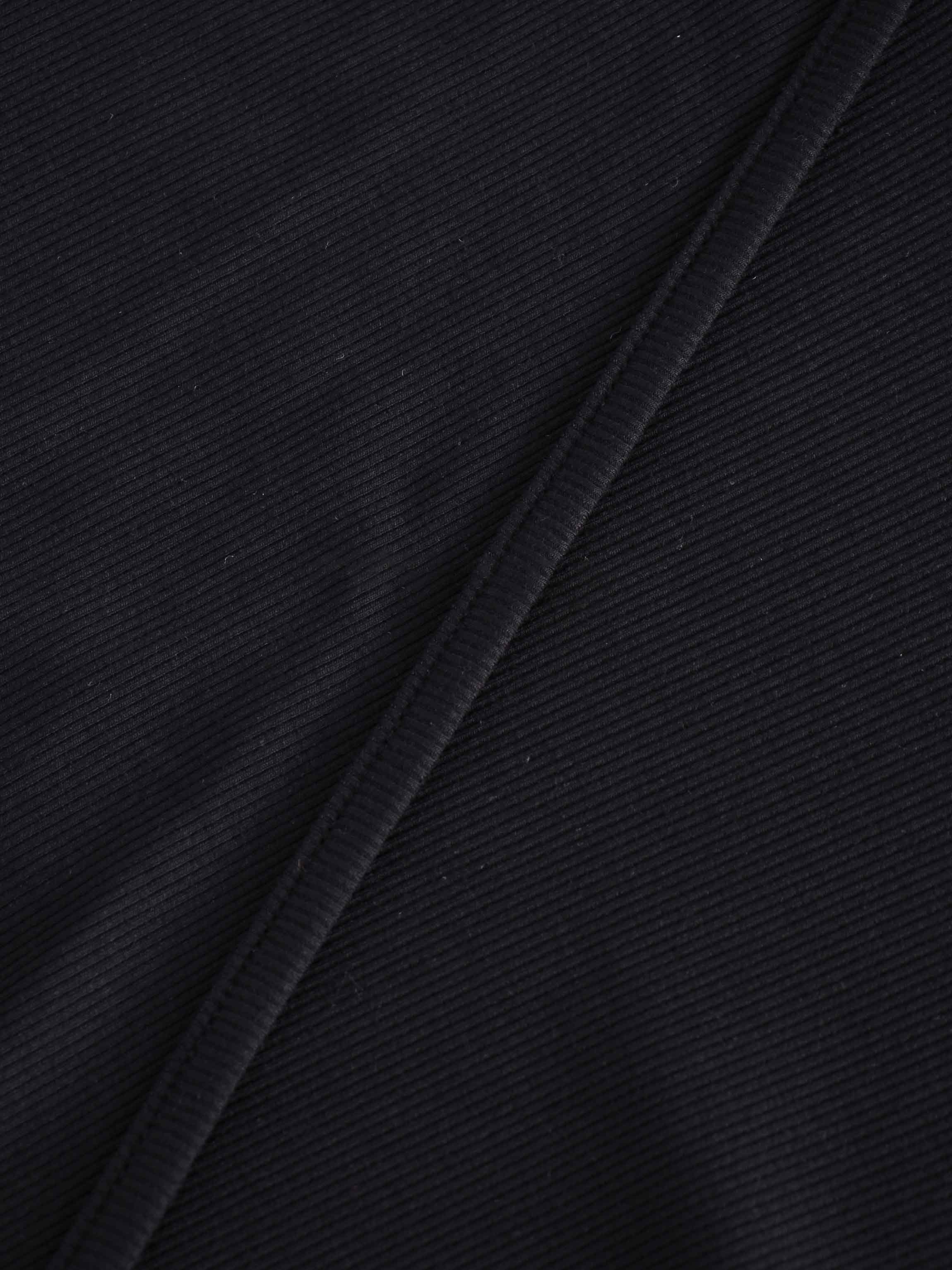 RIBBED WRAP TEE-BLACK