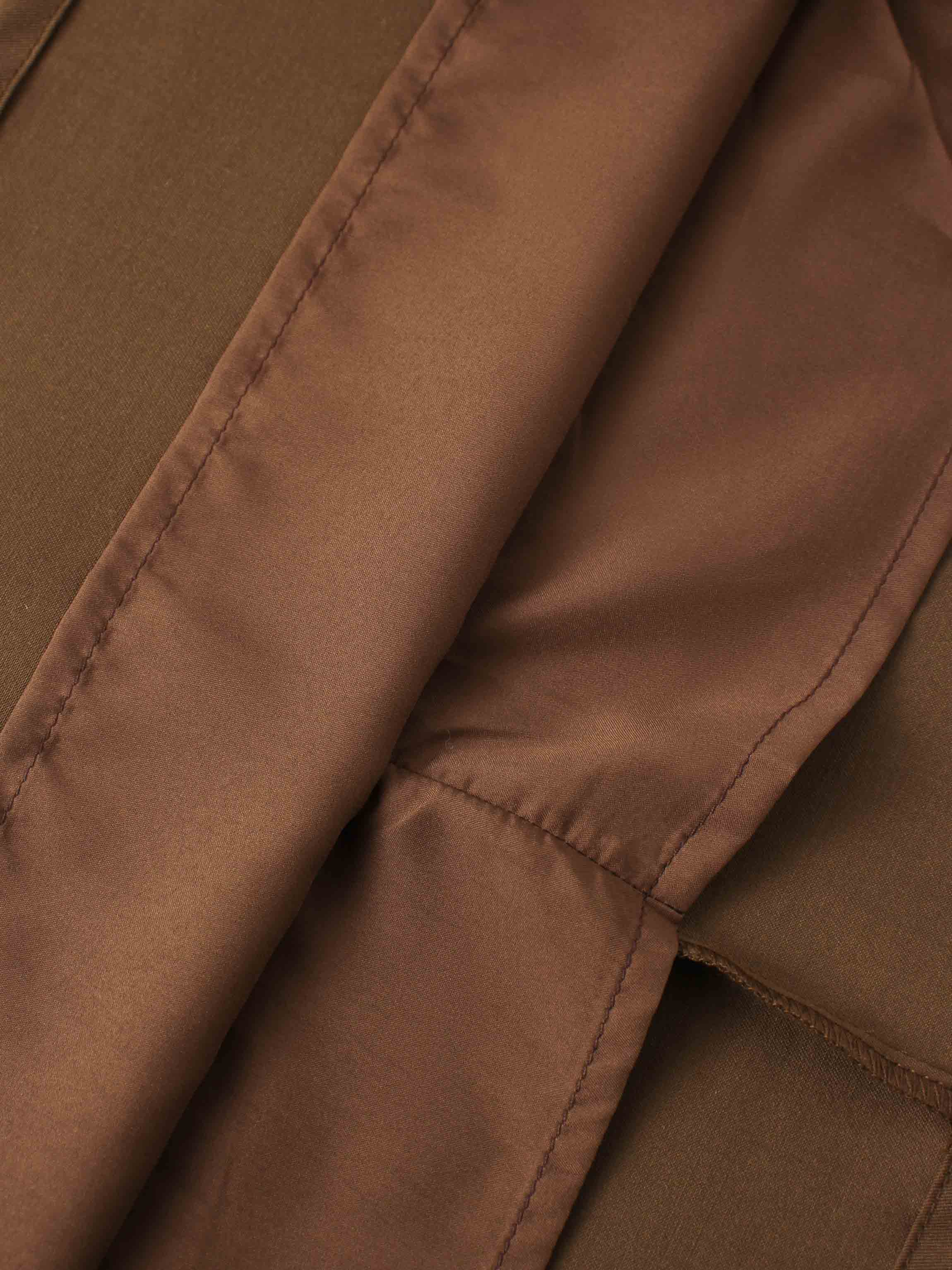 Side Loop Straight Maxi Skirt-Brown