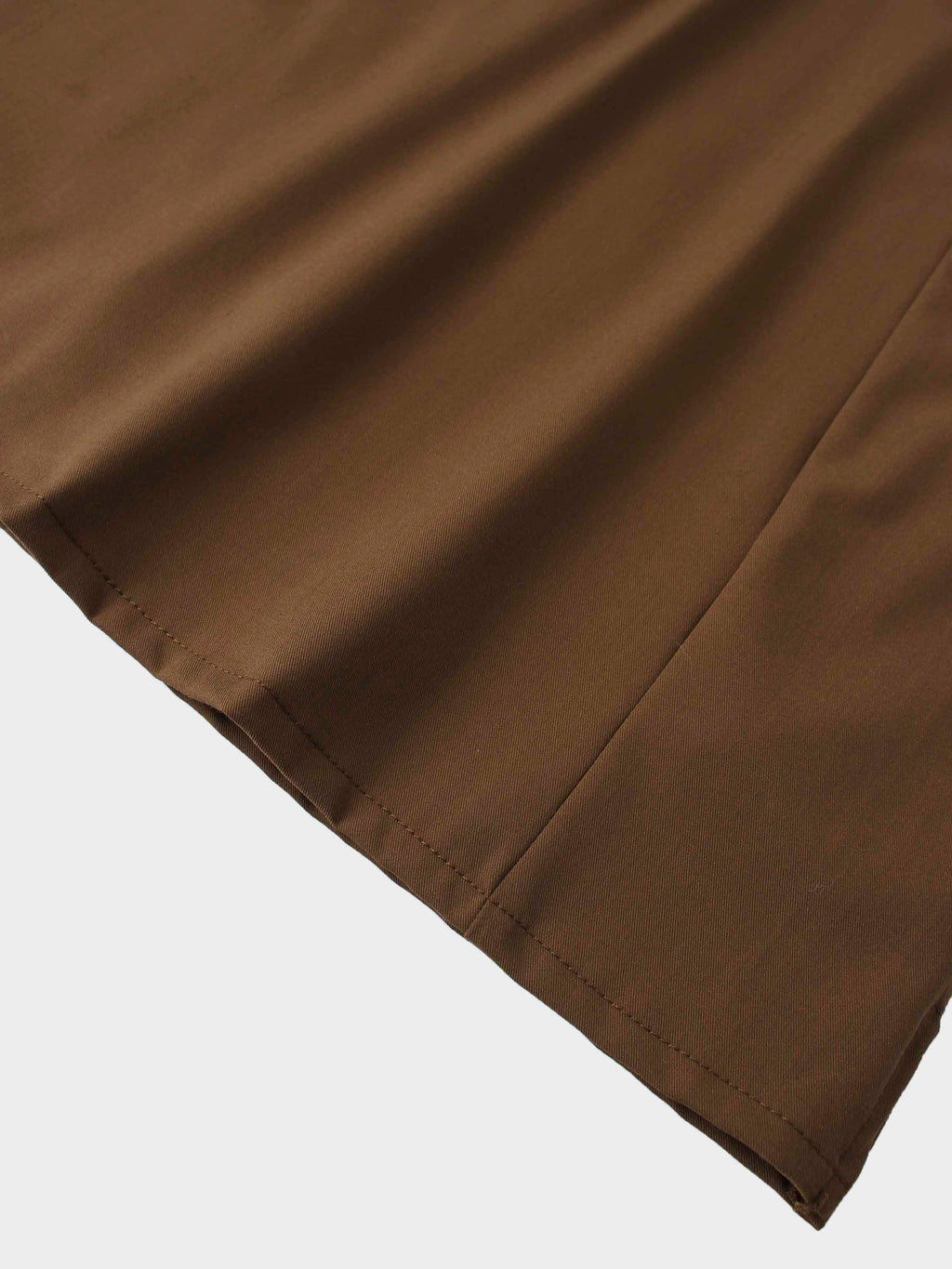 Side Loop Straight Maxi Skirt-Brown