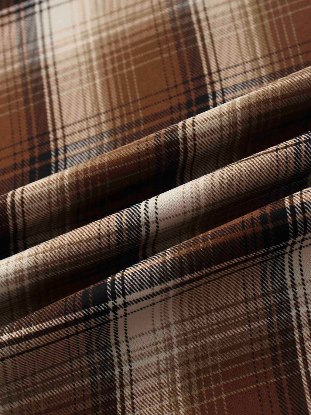 Plaid Slip Skirt-Brown Plaid